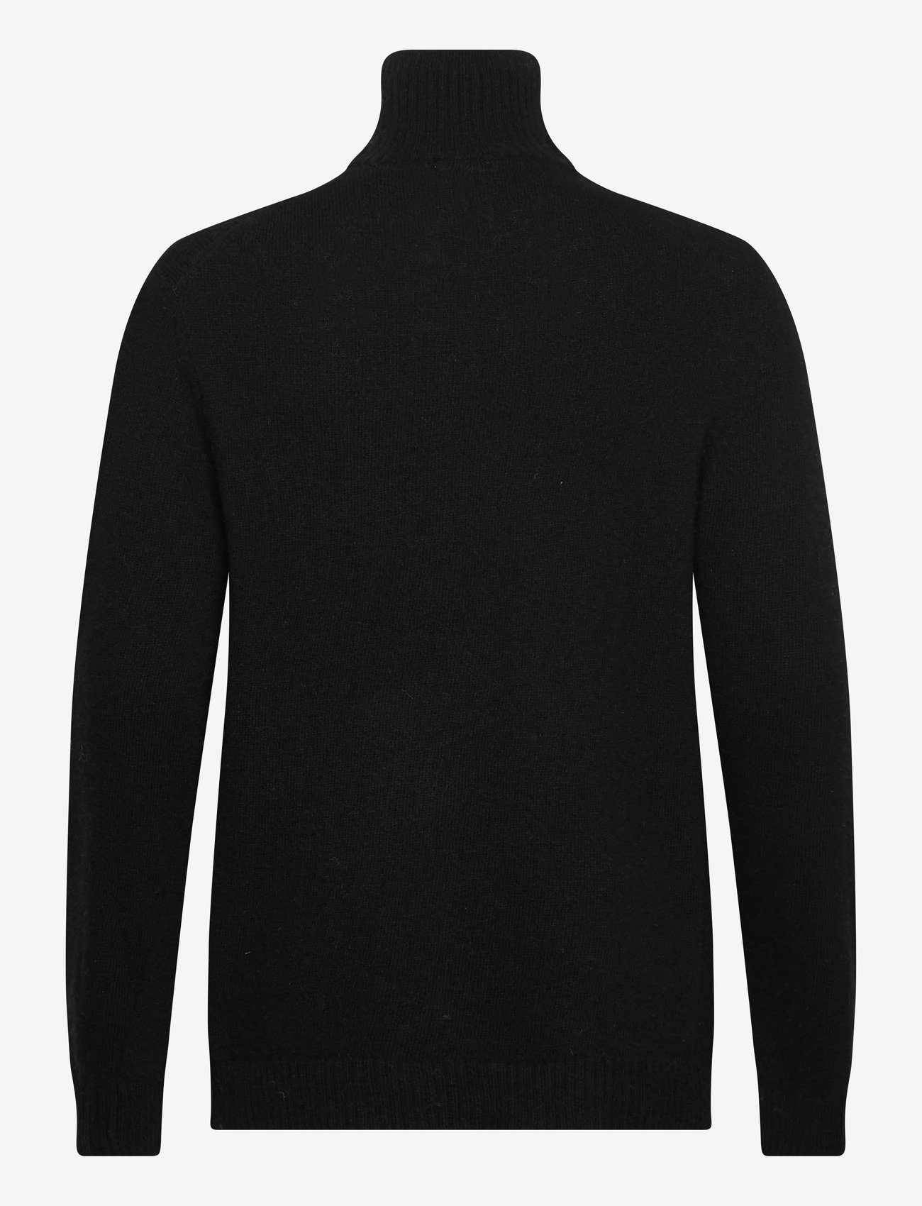 Lindbergh - Lambswool half zip knit oversize collar - halfzip strik - black - 2