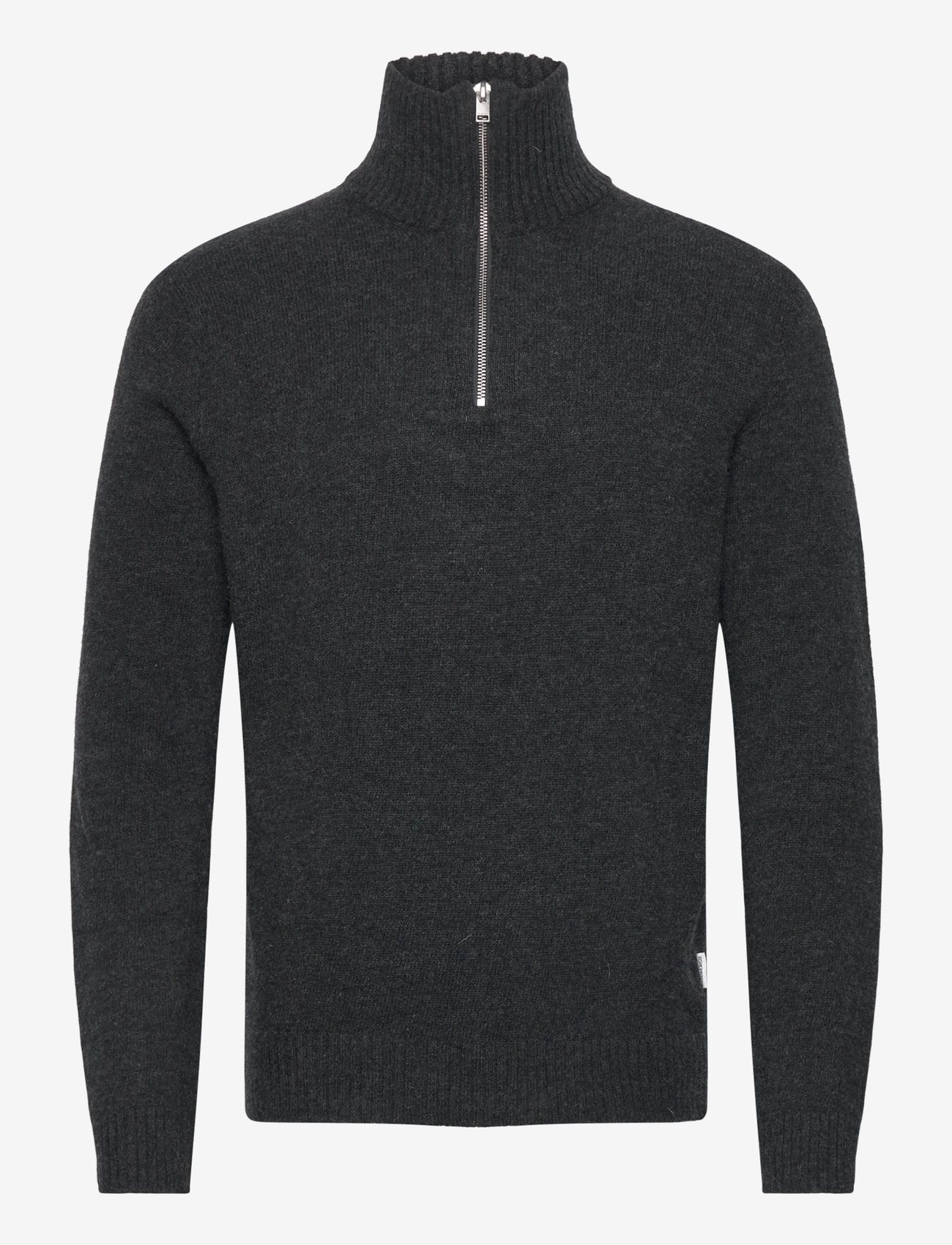 Lindbergh - Lambswool half zip knit oversize co - pullover mit halbem reißverschluss - charcoal mel - 1