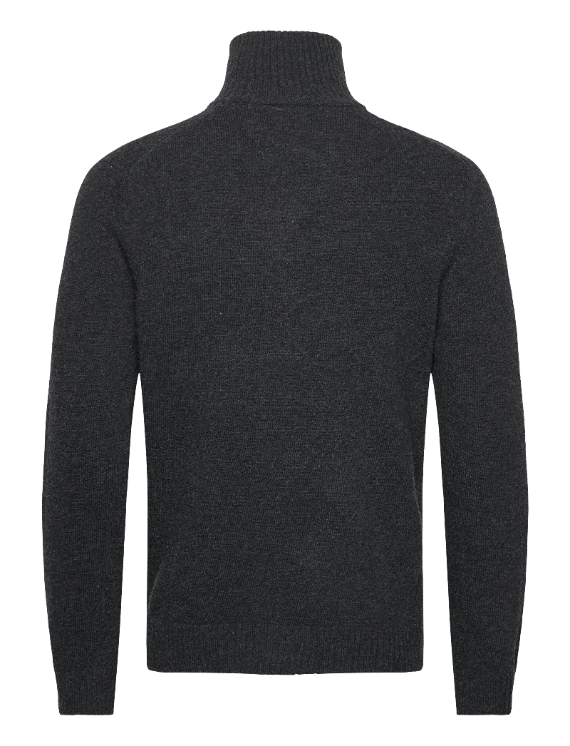 Lindbergh - Lambswool half zip knit oversize co - pullover mit halbem reißverschluss - charcoal mel - 2
