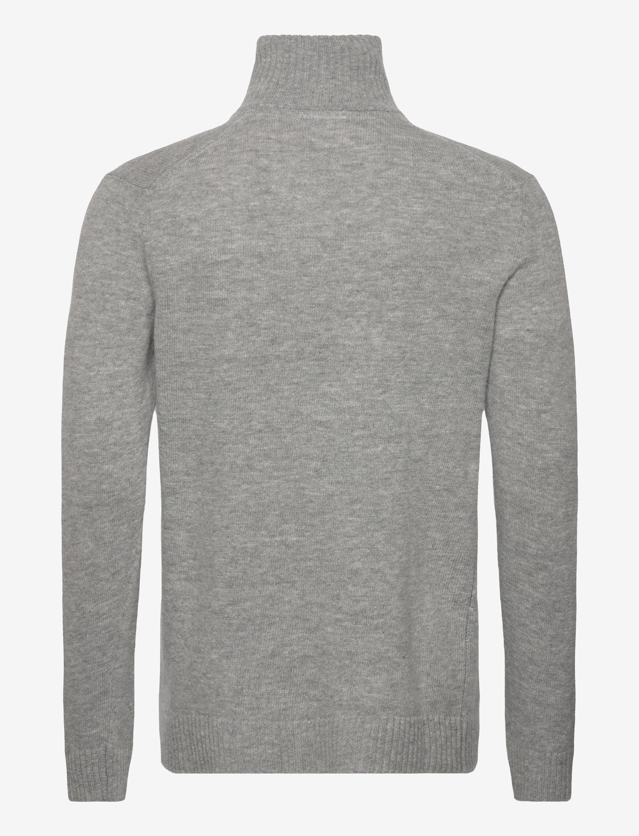Lindbergh - Lambswool half zip knit oversize co - pullover mit halbem reißverschluss - mid grey mel - 2
