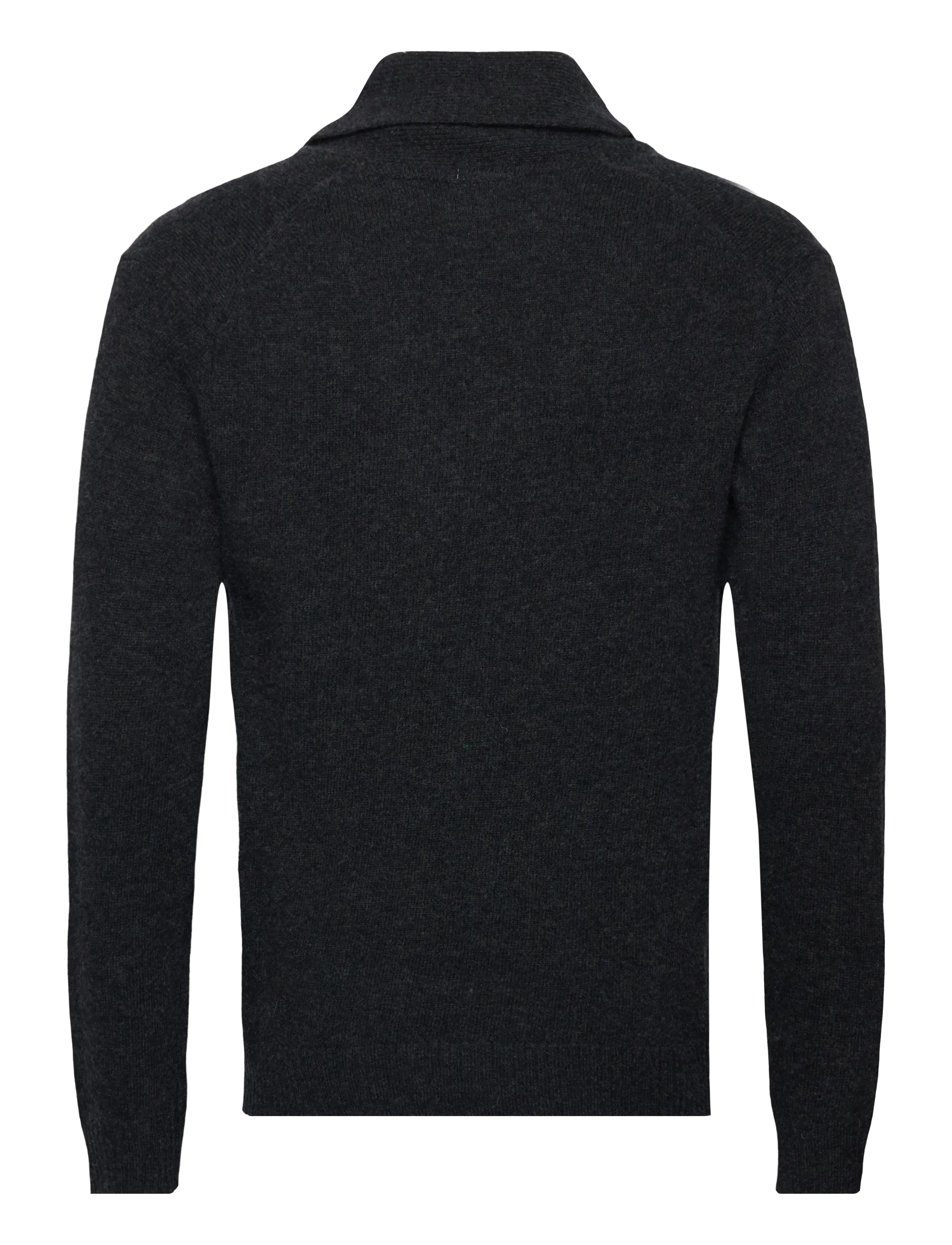 Lindbergh - Lambswool shawlcollar cardigan - cardigans - charcoal mel - 2