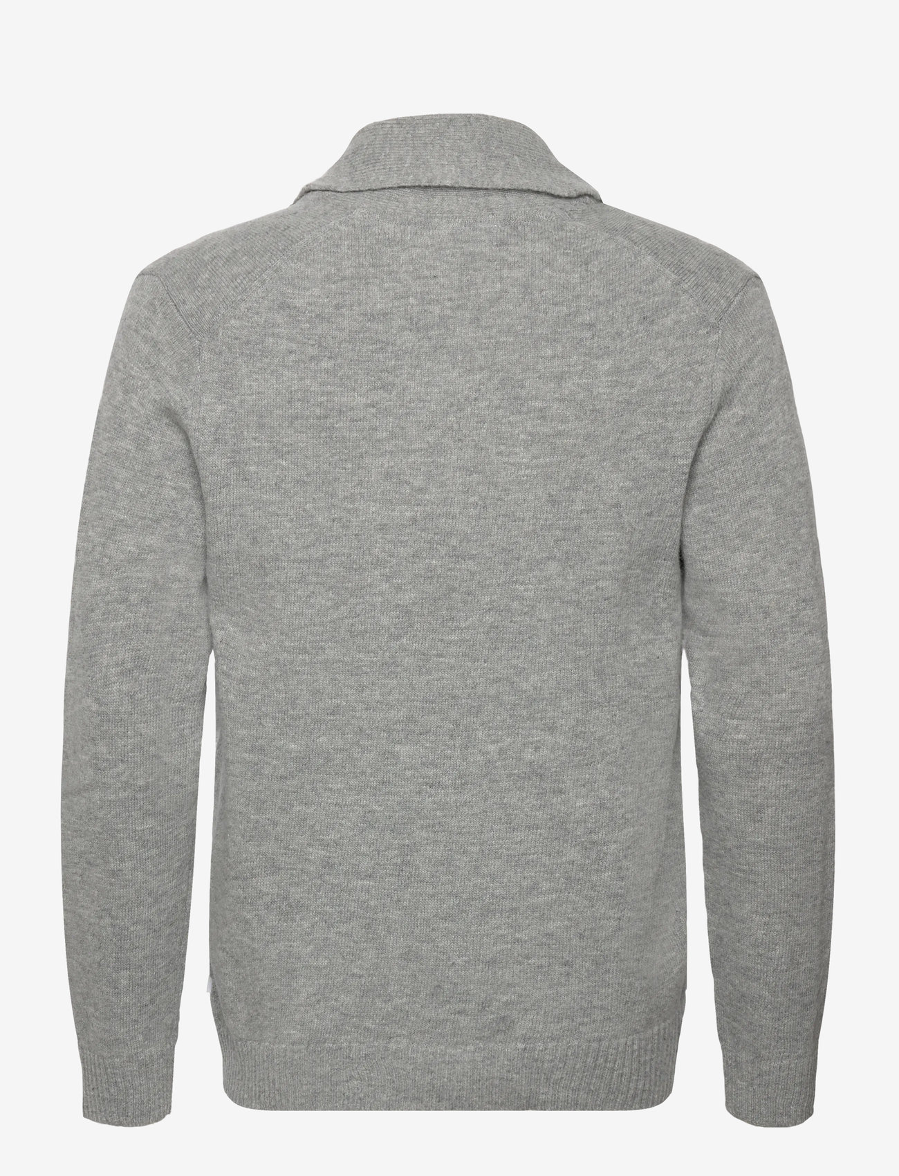 Lindbergh - Lambswool shawlcollar cardigan - kardiganid - mid grey mel - 1