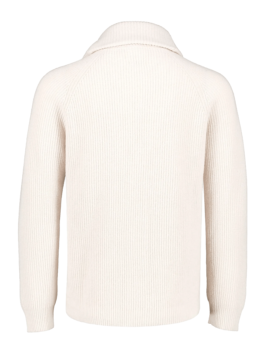 Lindbergh - Lambswool shawlcollar cardigan - cardigans - chalk white - 1