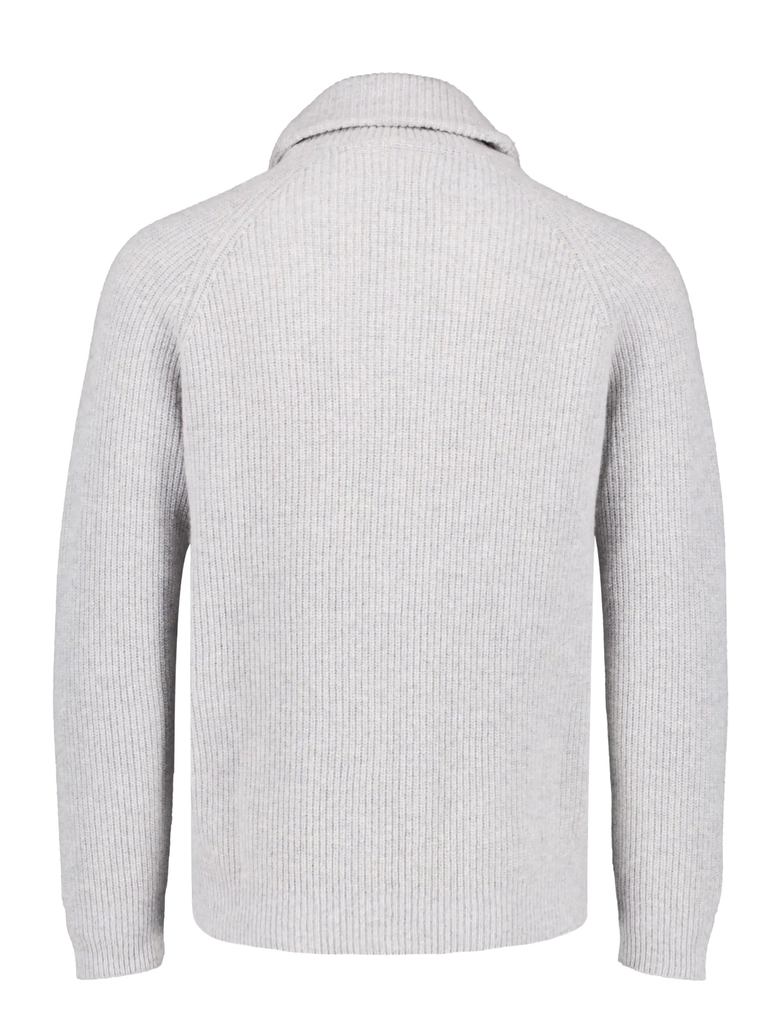 Lindbergh - Lambswool shawlcollar cardigan - cardigans - mid grey mel - 1
