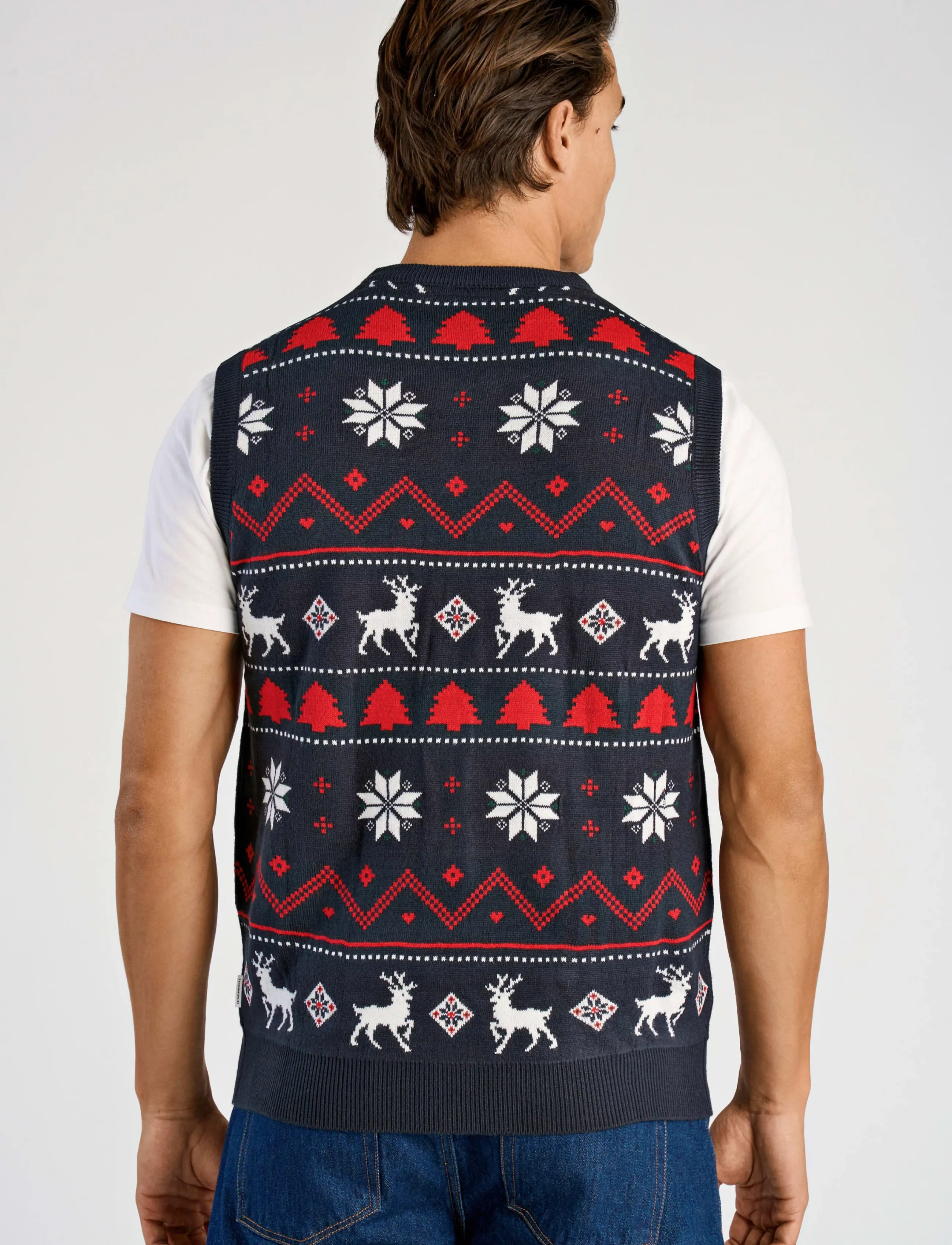 Lindbergh - Christmas knit slipover - efterårstøj - navy - 5
