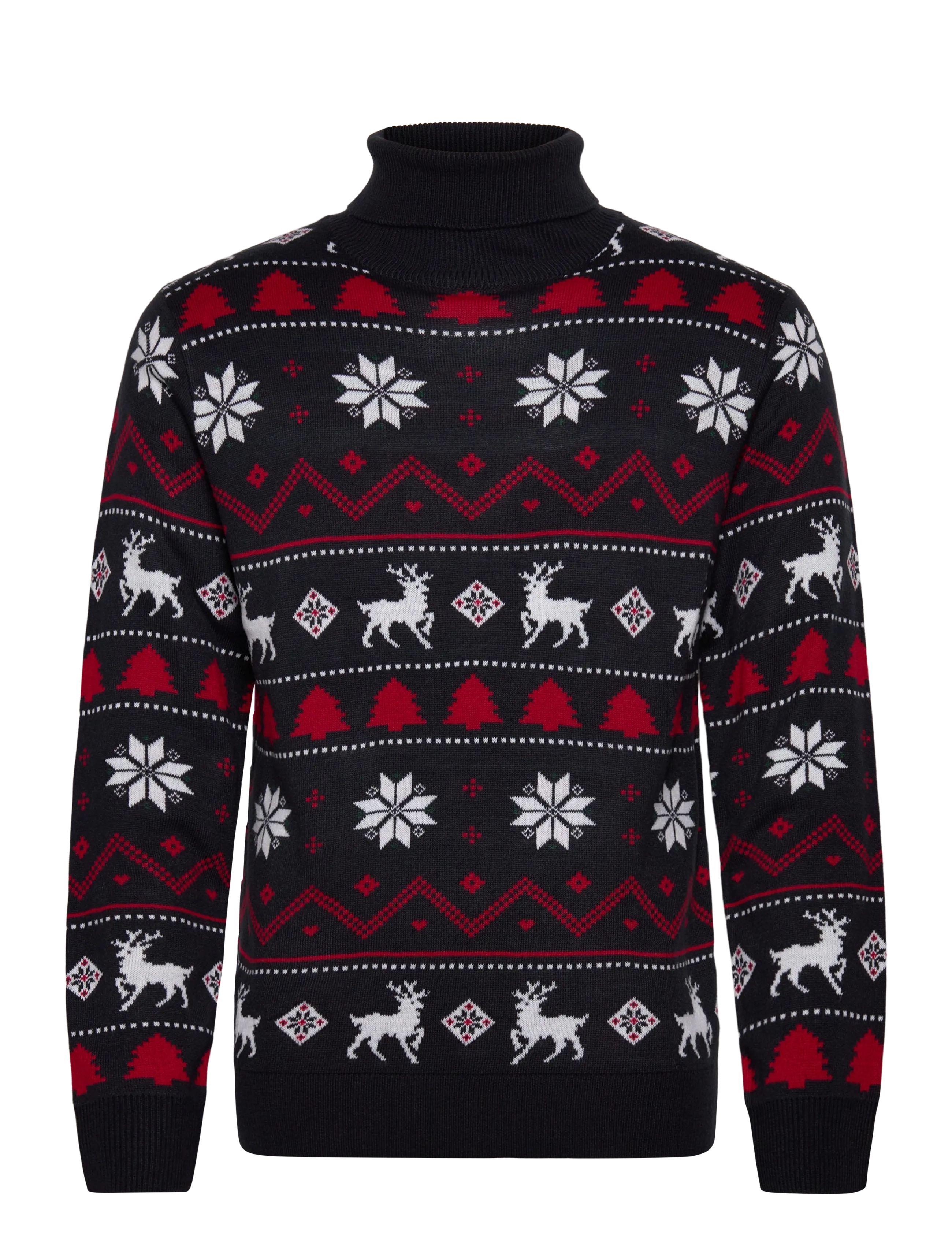 Lindbergh Christmas knit roll neckChristmas knit roll neck - Turtlenecks - NAVY / navy