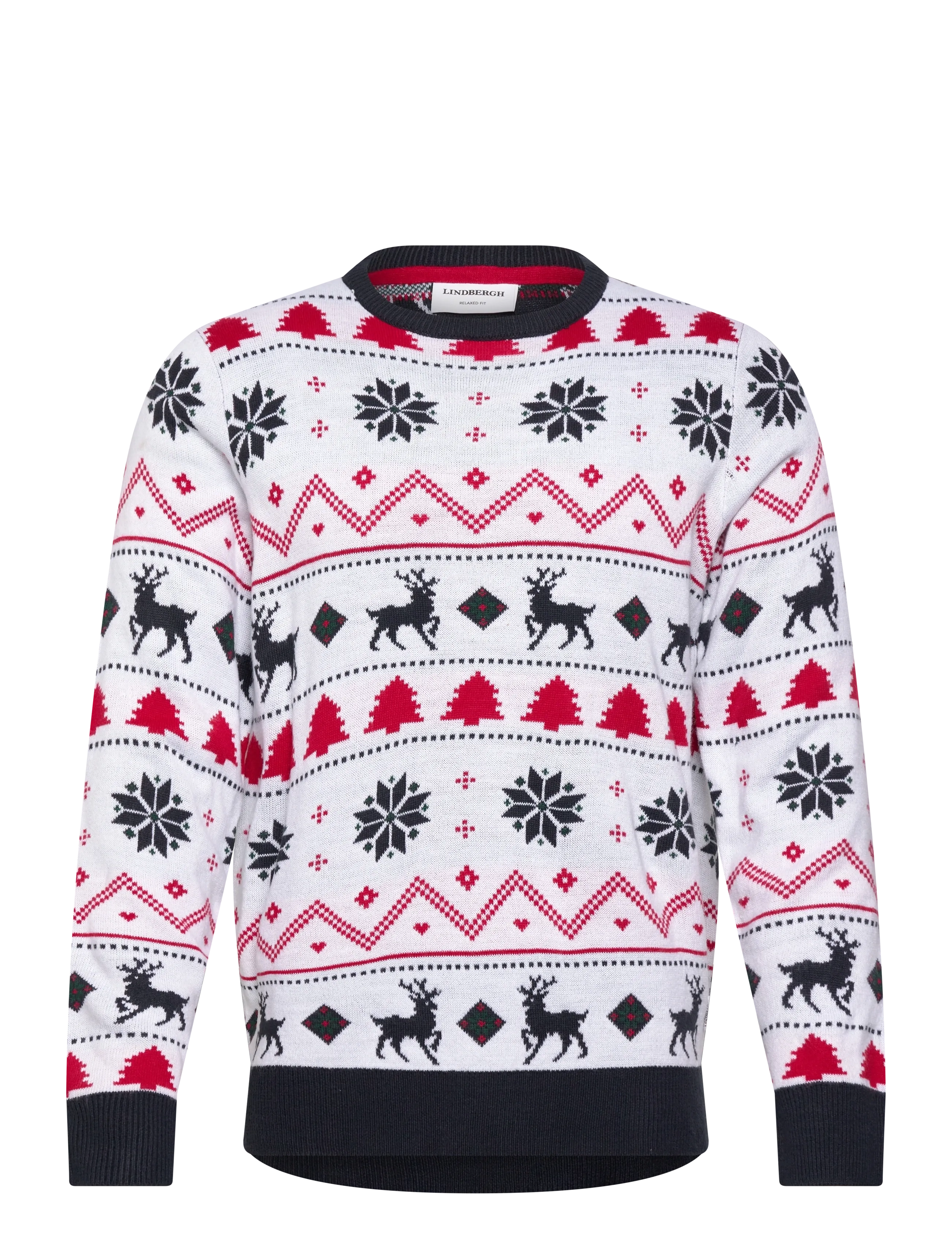 LINDBERGH Christmas Knit Weiß - XXXL - Herren