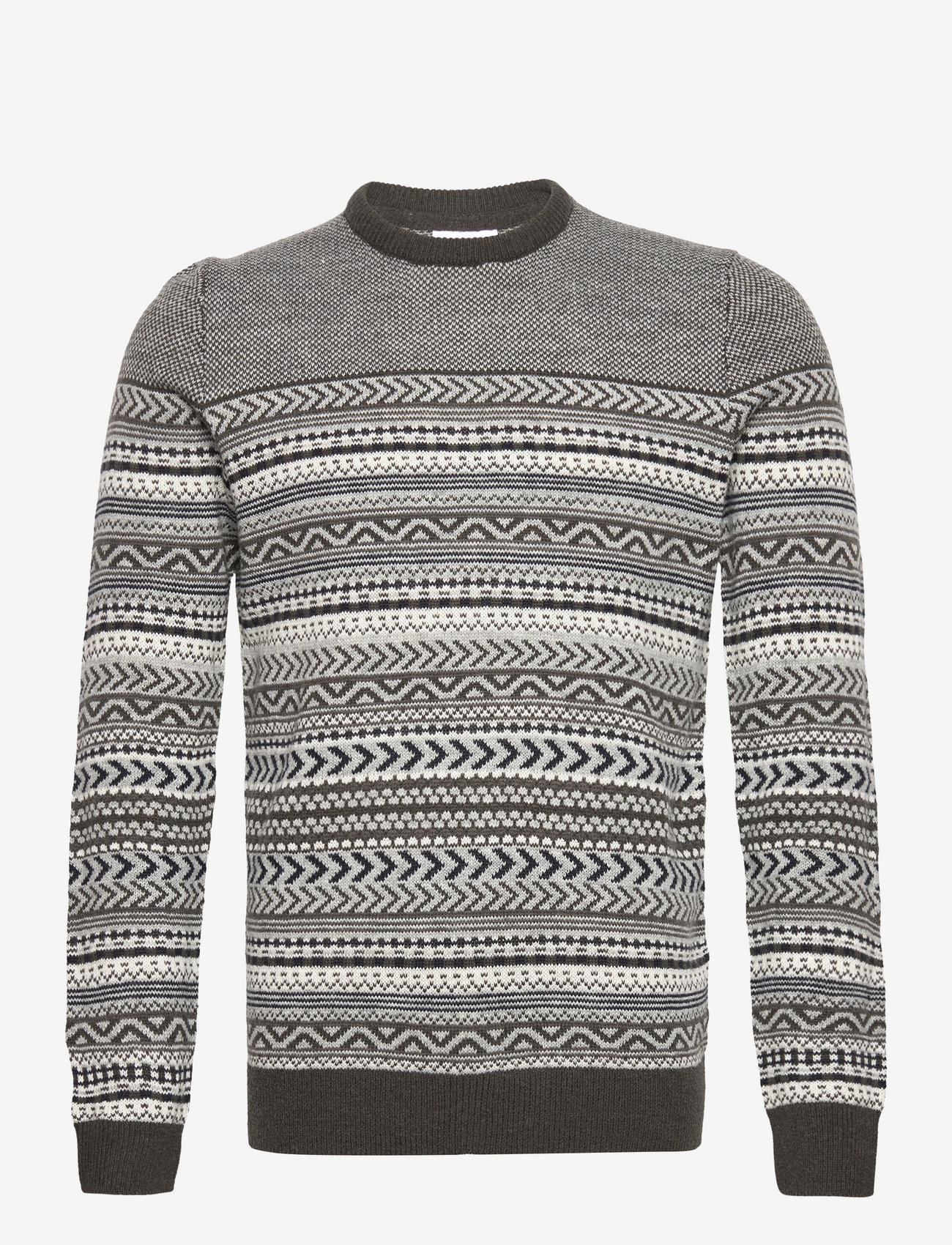 Lindbergh - Jacquard knit - deep army - 0