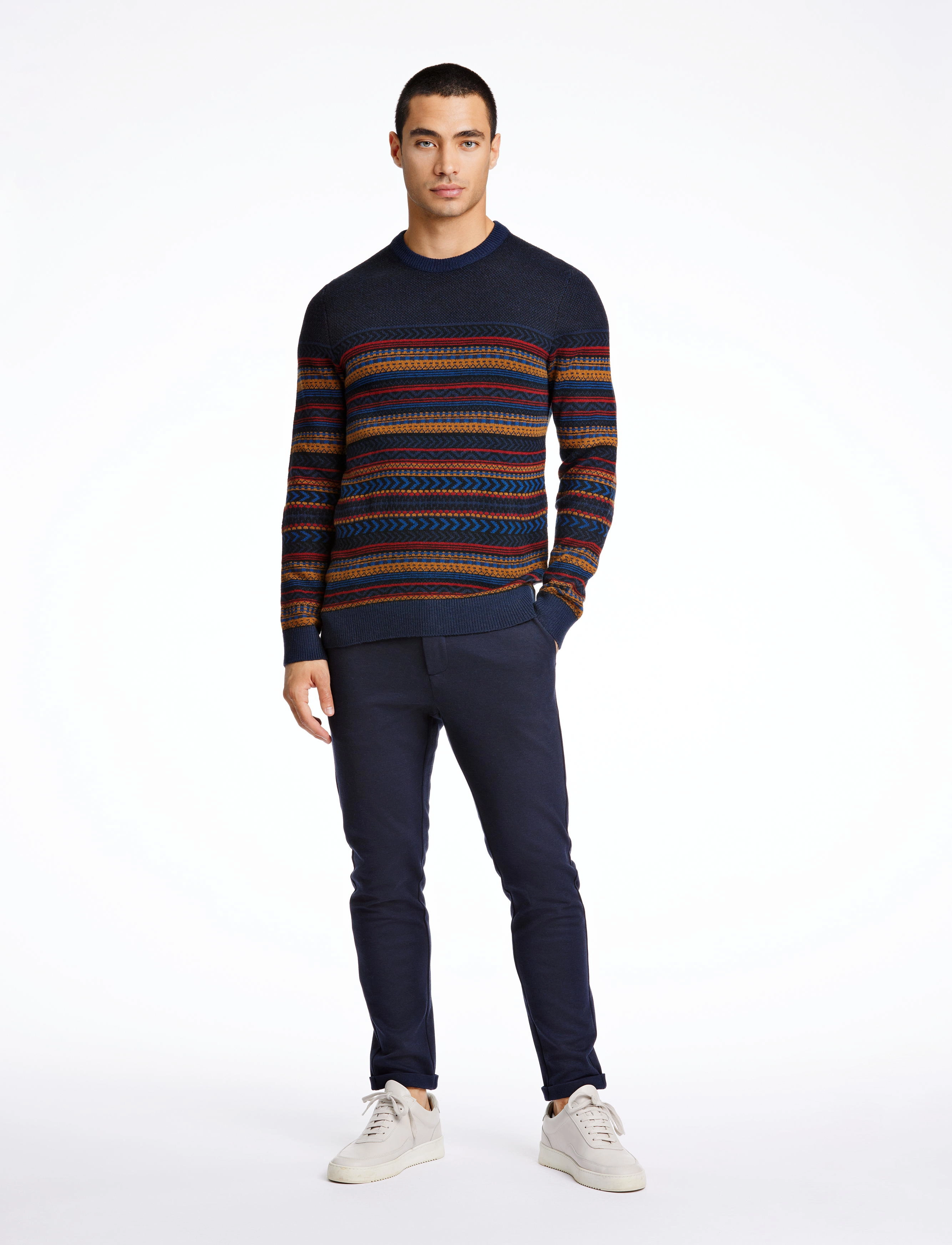 Lindbergh - Jacquard knit - navy - 2