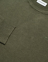 Lindbergh - Melange round neck knit - megzti laisvalaikio drabužiai - army mel - 3
