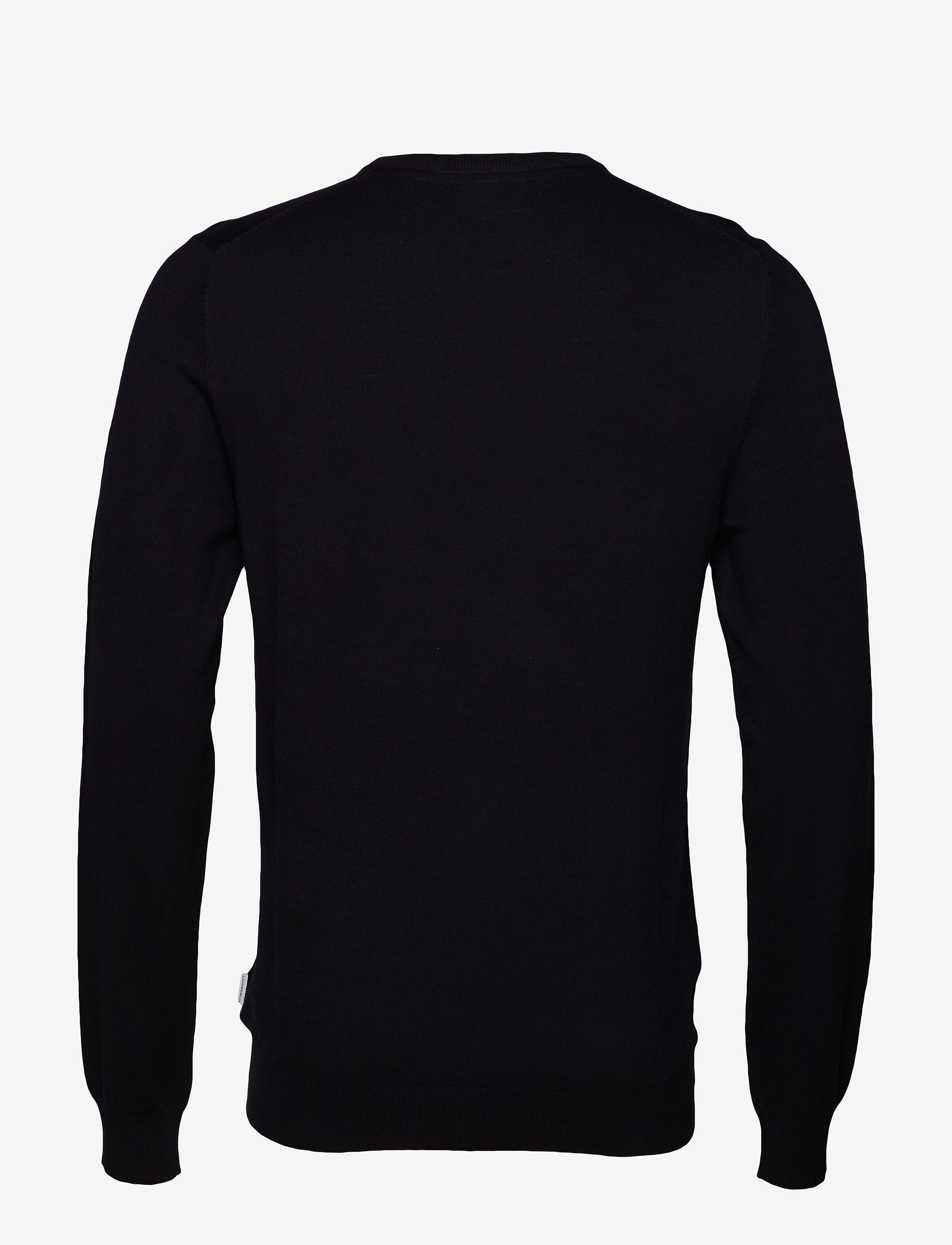 Lindbergh - Ecovero L/S o-neck knit - round necks - black - 2
