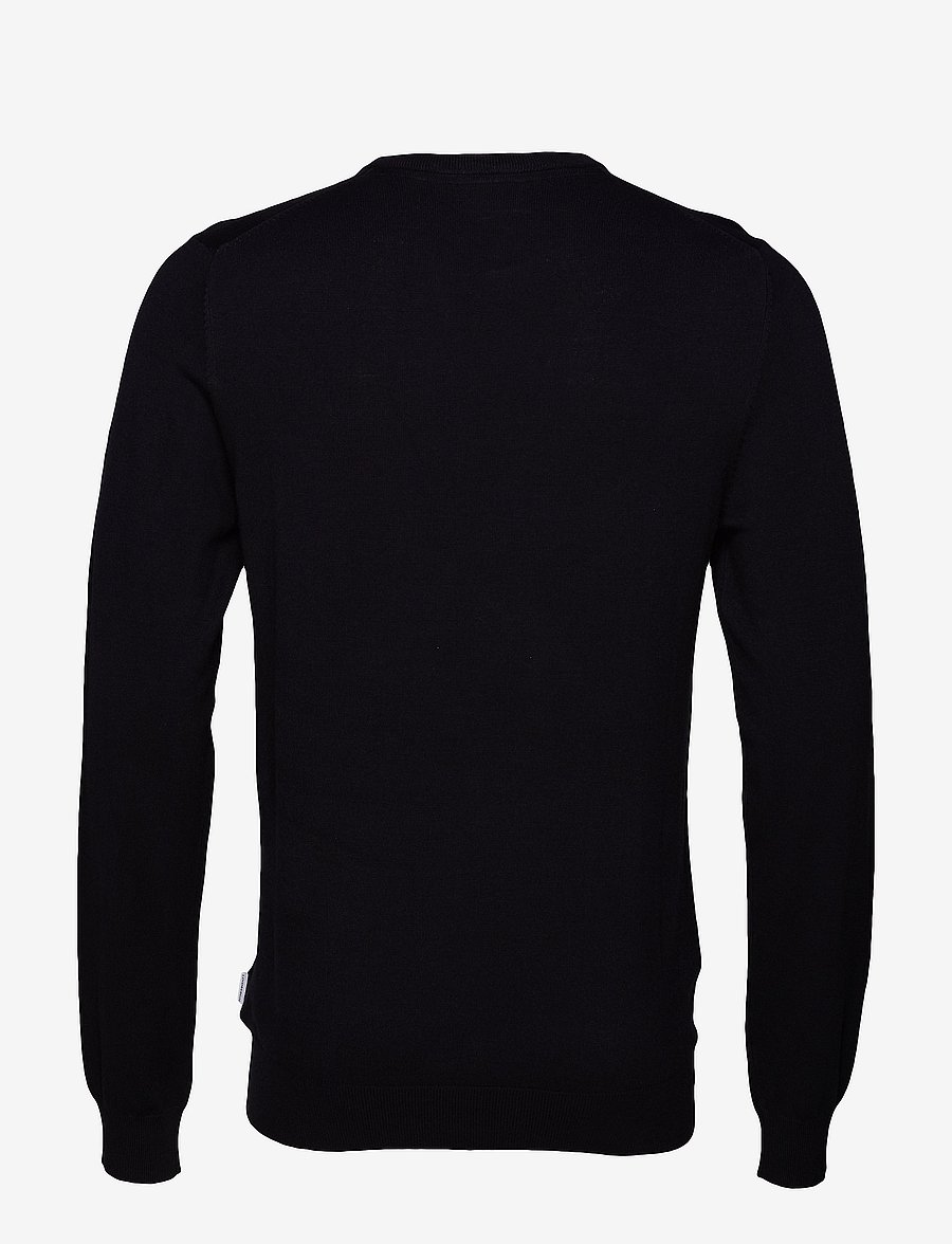 Lindbergh - Ecovero L/S o-neck knit - rundhals - black - 2