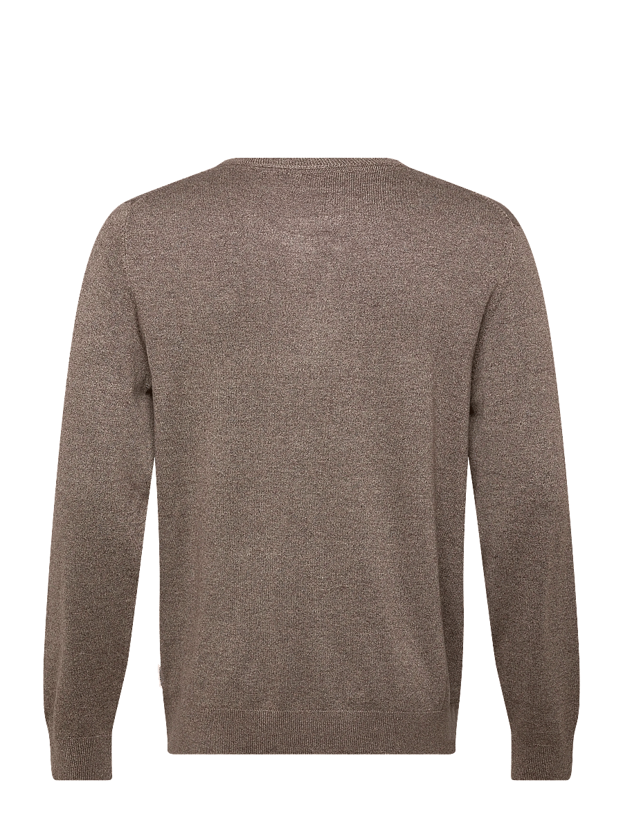 Lindbergh - Ecovero L/S o-neck knit - rundhals - brown blend - 1