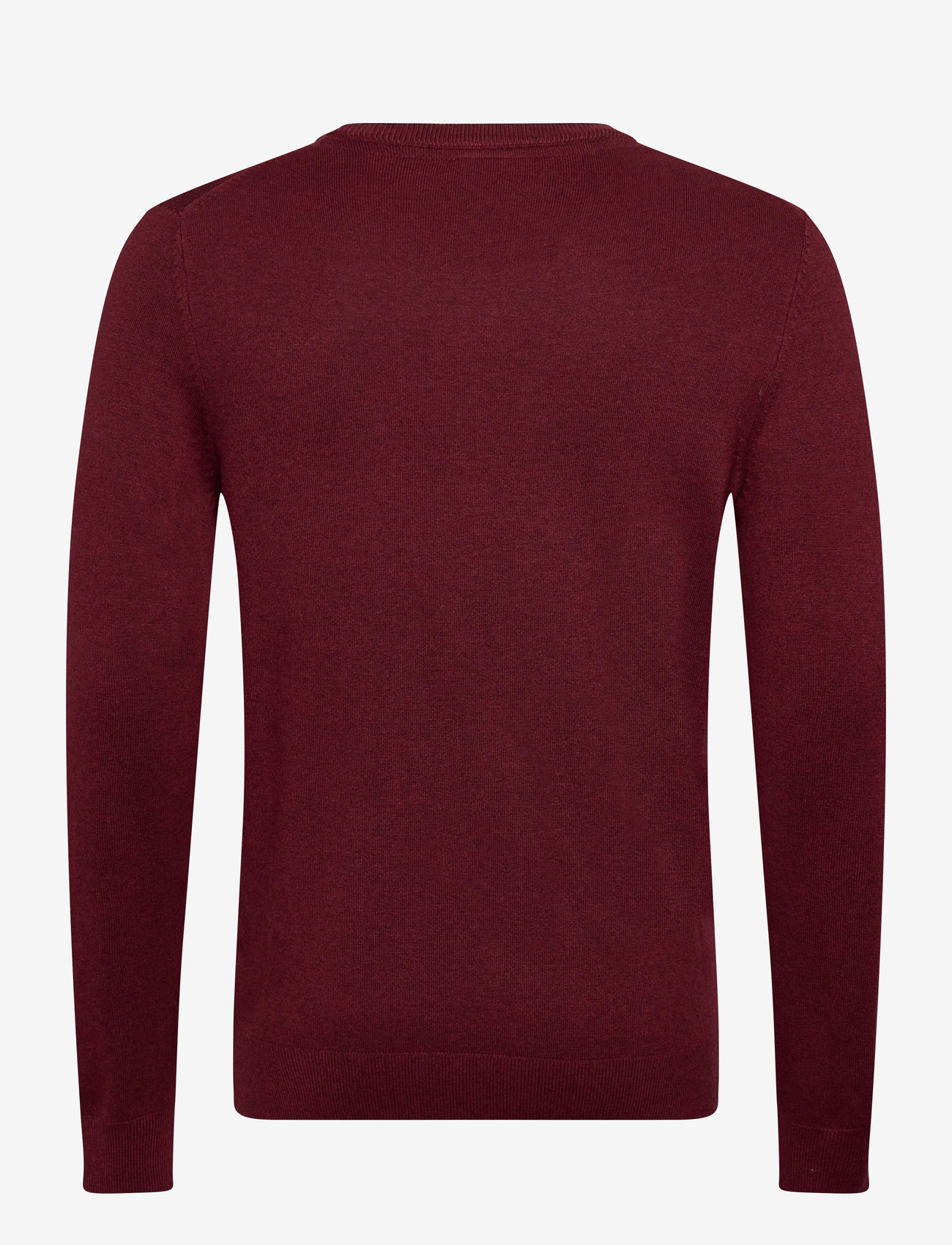 Lindbergh - Ecovero L/S o-neck knit - megztiniai su apvalia apykakle - cherry mel - 1