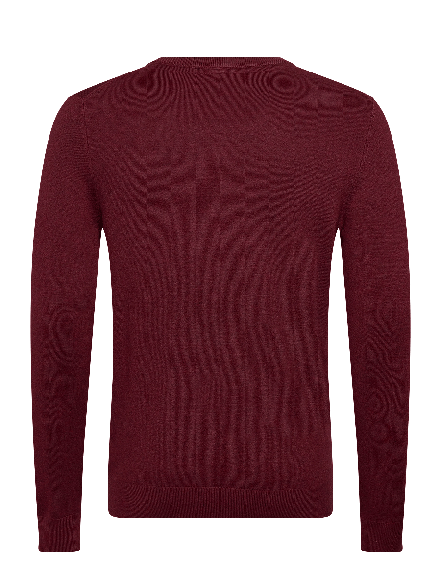 Lindbergh - Ecovero L/S o-neck knit - rund hals - cherry mel - 2