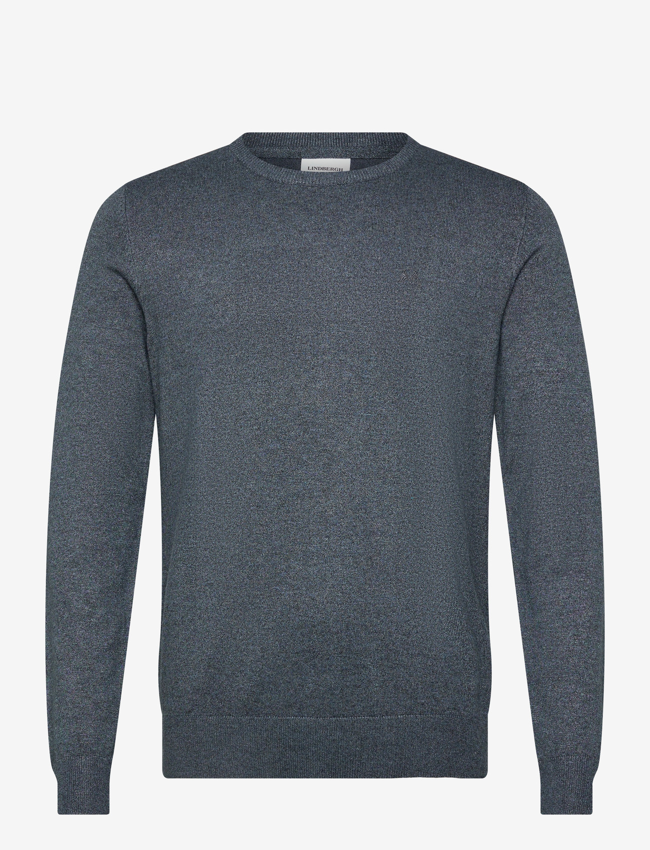 Lindbergh - Ecovero L/S o-neck knit - rundhalsad - dk blue blend - 0
