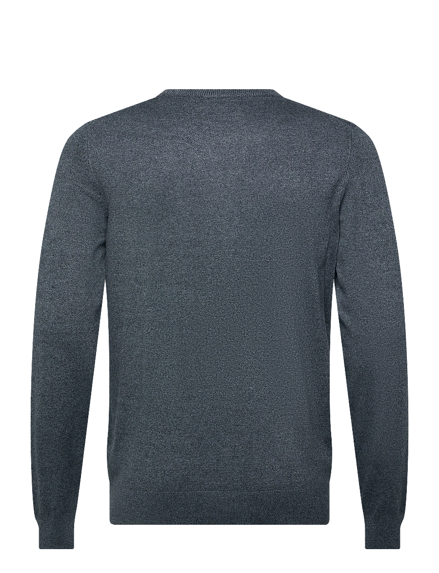Lindbergh - Ecovero L/S o-neck knit - rundhals - dk blue blend - 1
