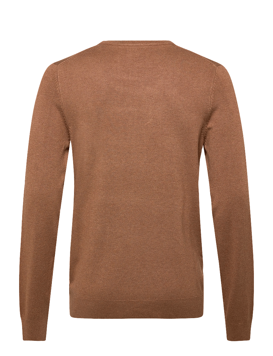 Lindbergh - Ecovero L/S o-neck knit - Ümara kaelusega - dk camel mel - 2