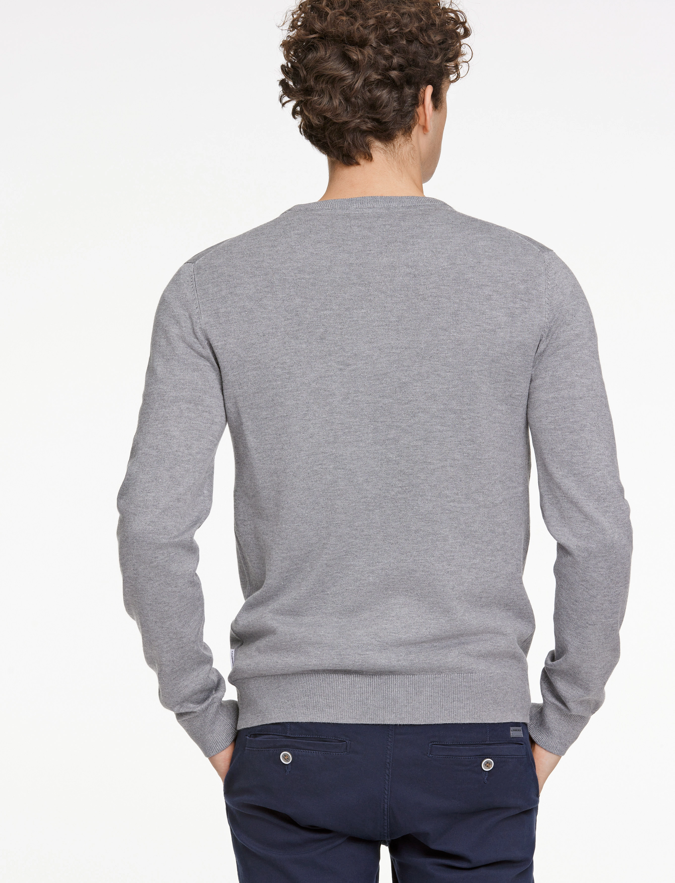 Lindbergh - Ecovero L/S o-neck knit - rundhals - grey stone mix - 3