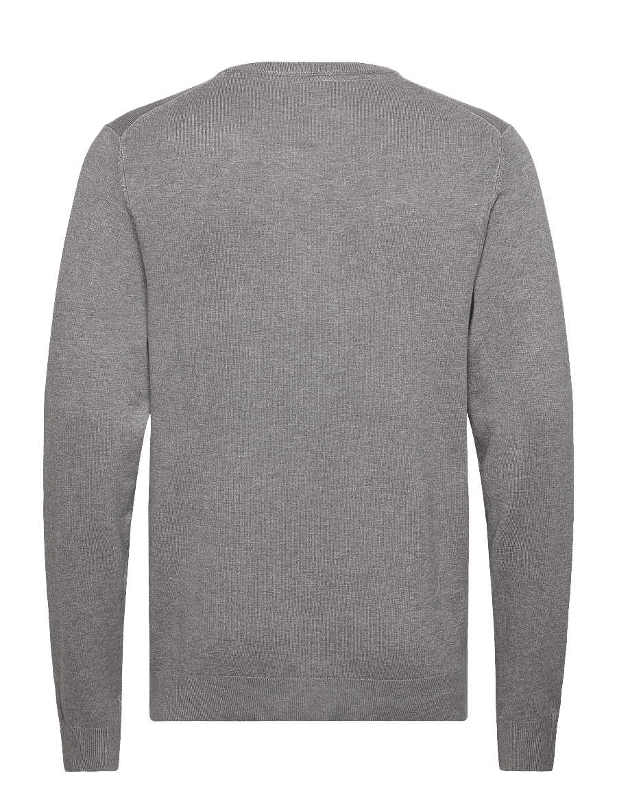 Lindbergh - Ecovero L/S o-neck knit - rundhals - grey stone mix - 1