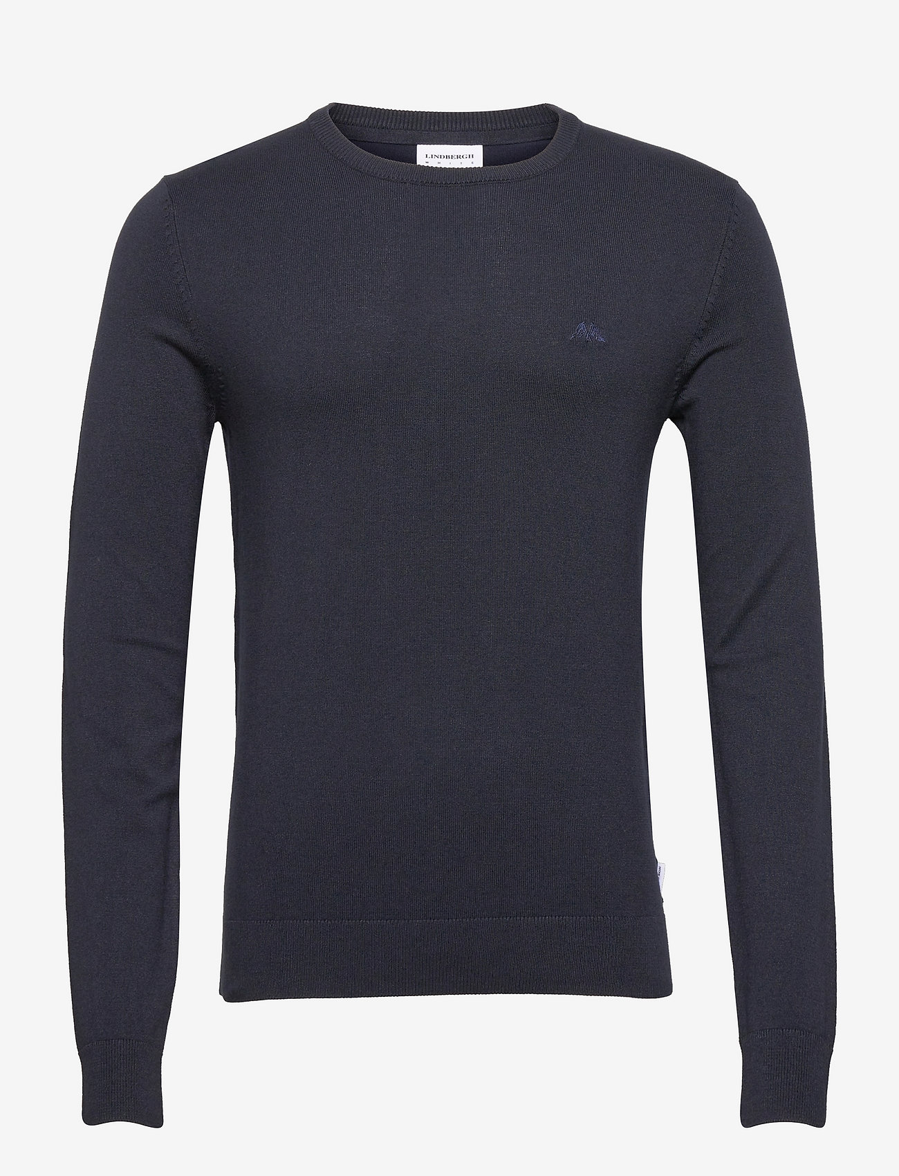 Lindbergh - Ecovero L/S o-neck knit - Ümmarguse kaelusega kudumid - navy - 1