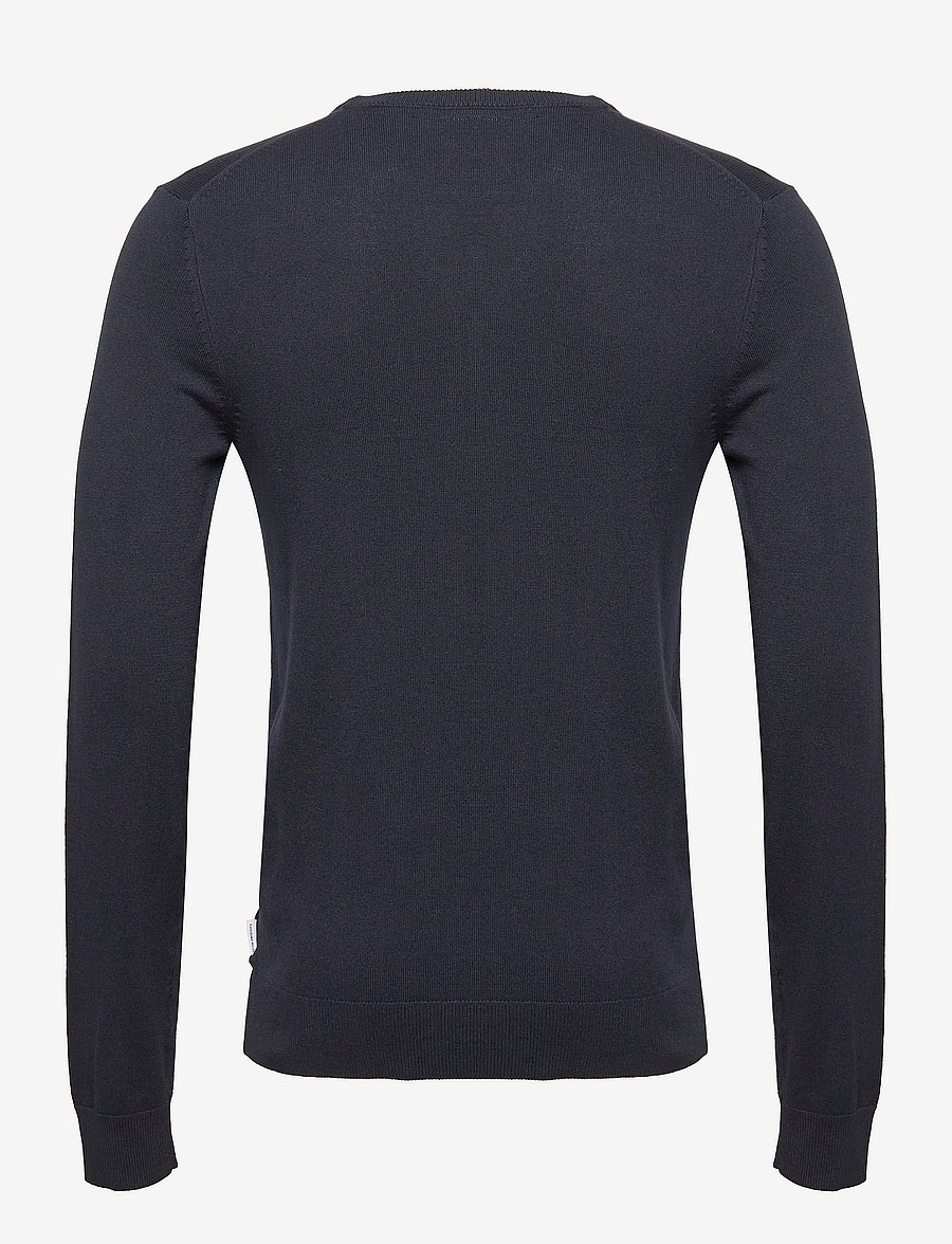 Lindbergh - Ecovero L/S o-neck knit - rundhals - navy - 2