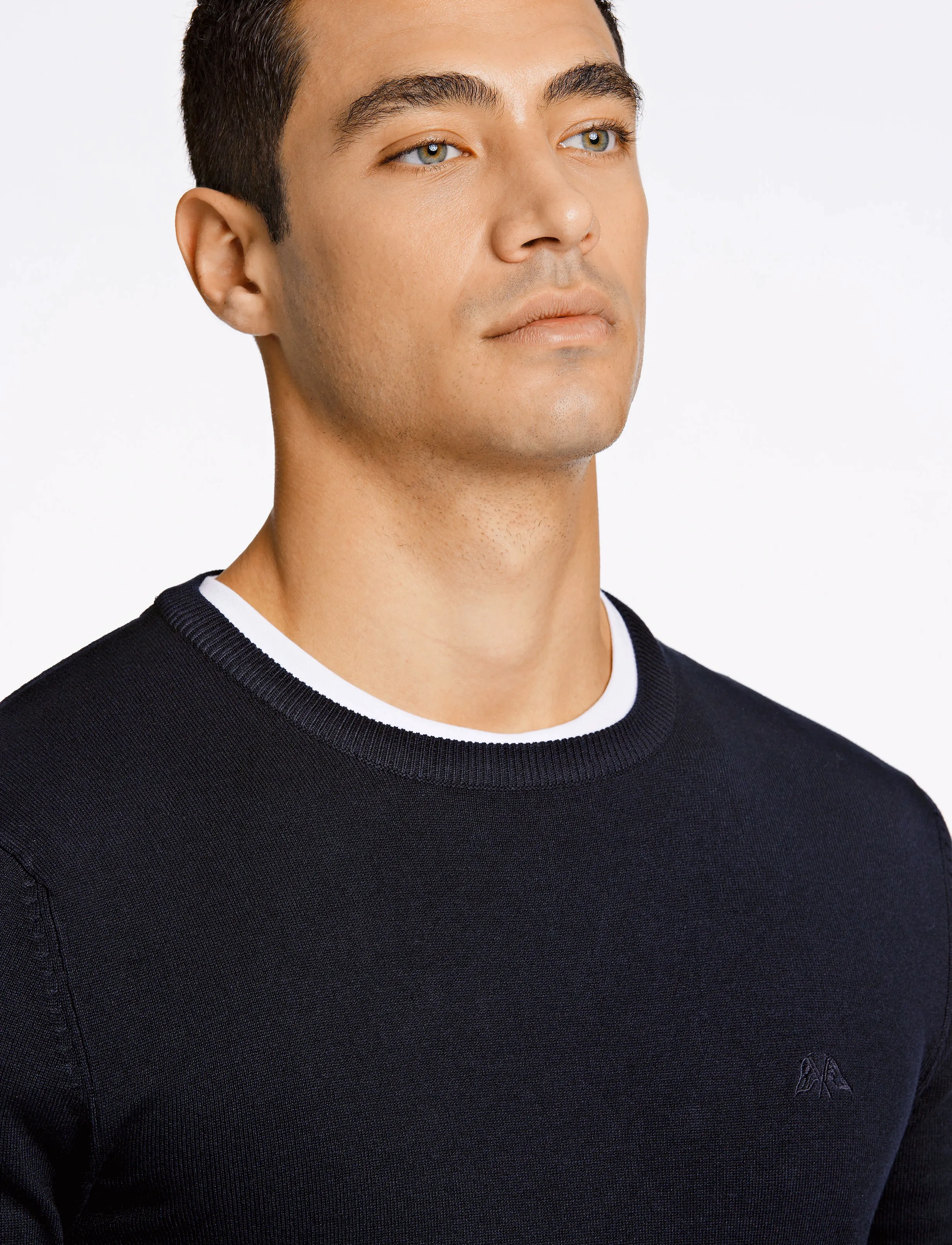 Lindbergh - Ecovero L/S o-neck knit - round necks - navy - 5