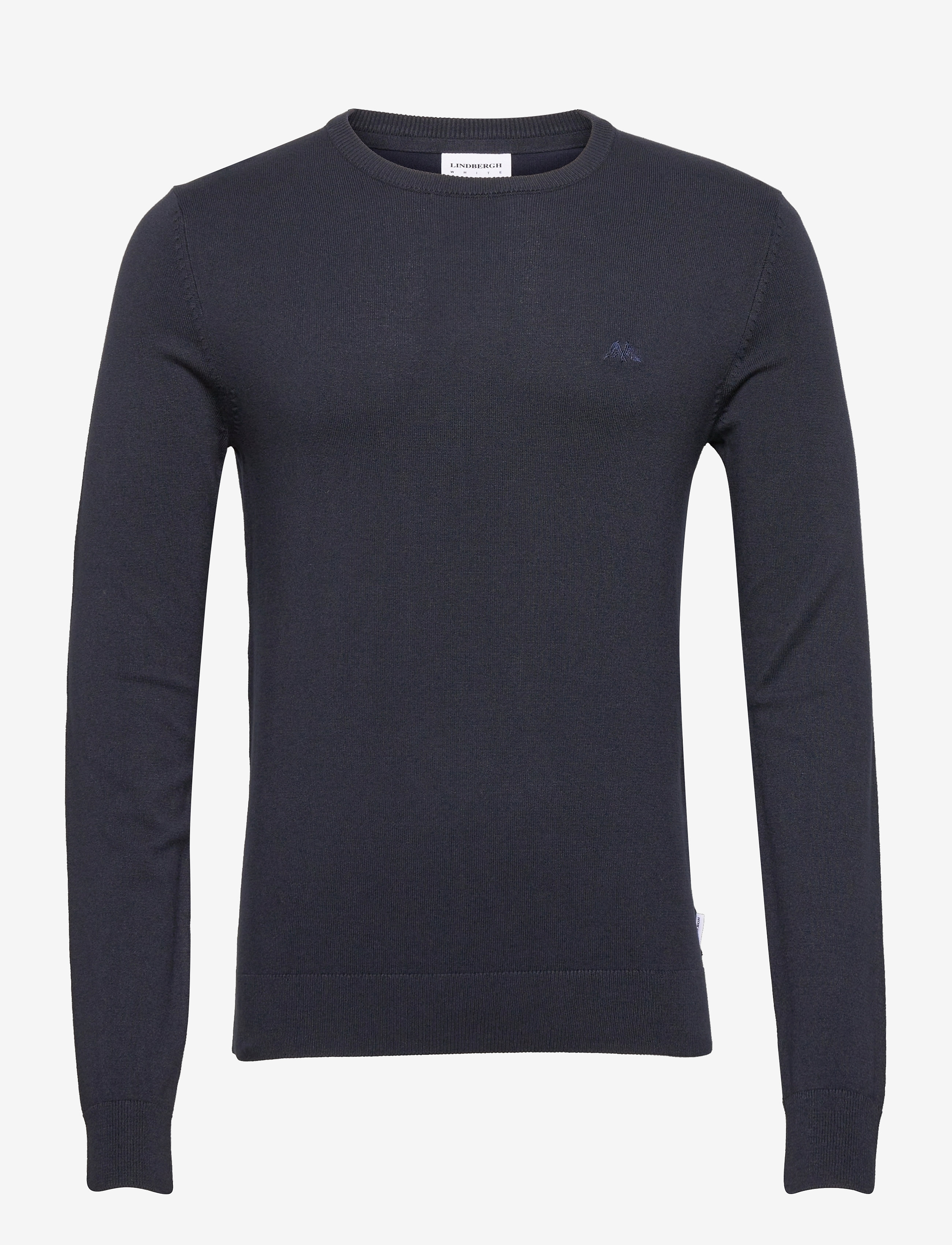 Lindbergh Ecovero L/S o-neck knit - Trøjer - NAVY / navy