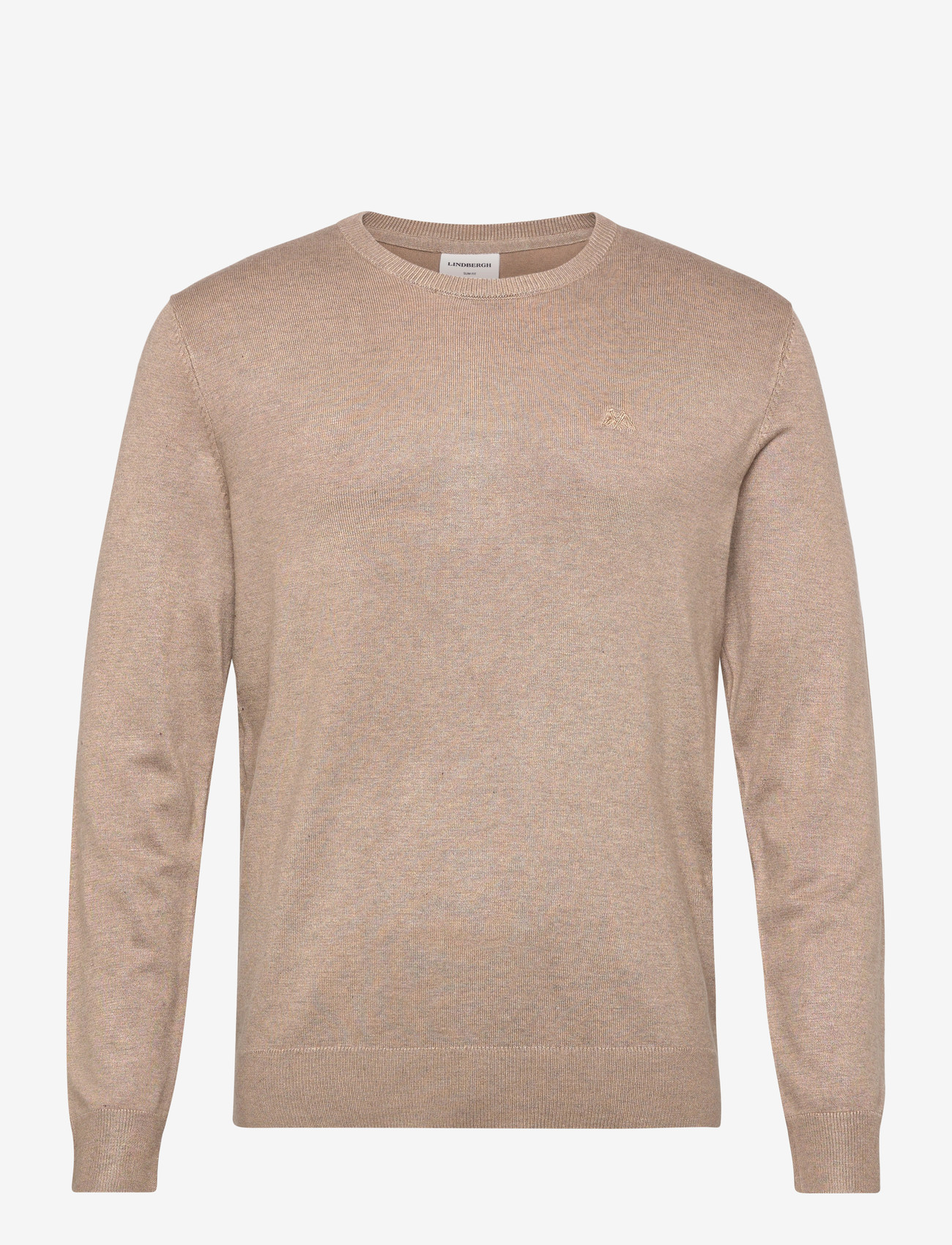 Lindbergh - Ecovero L/S o-neck knit - rundhals - sand mel - 0