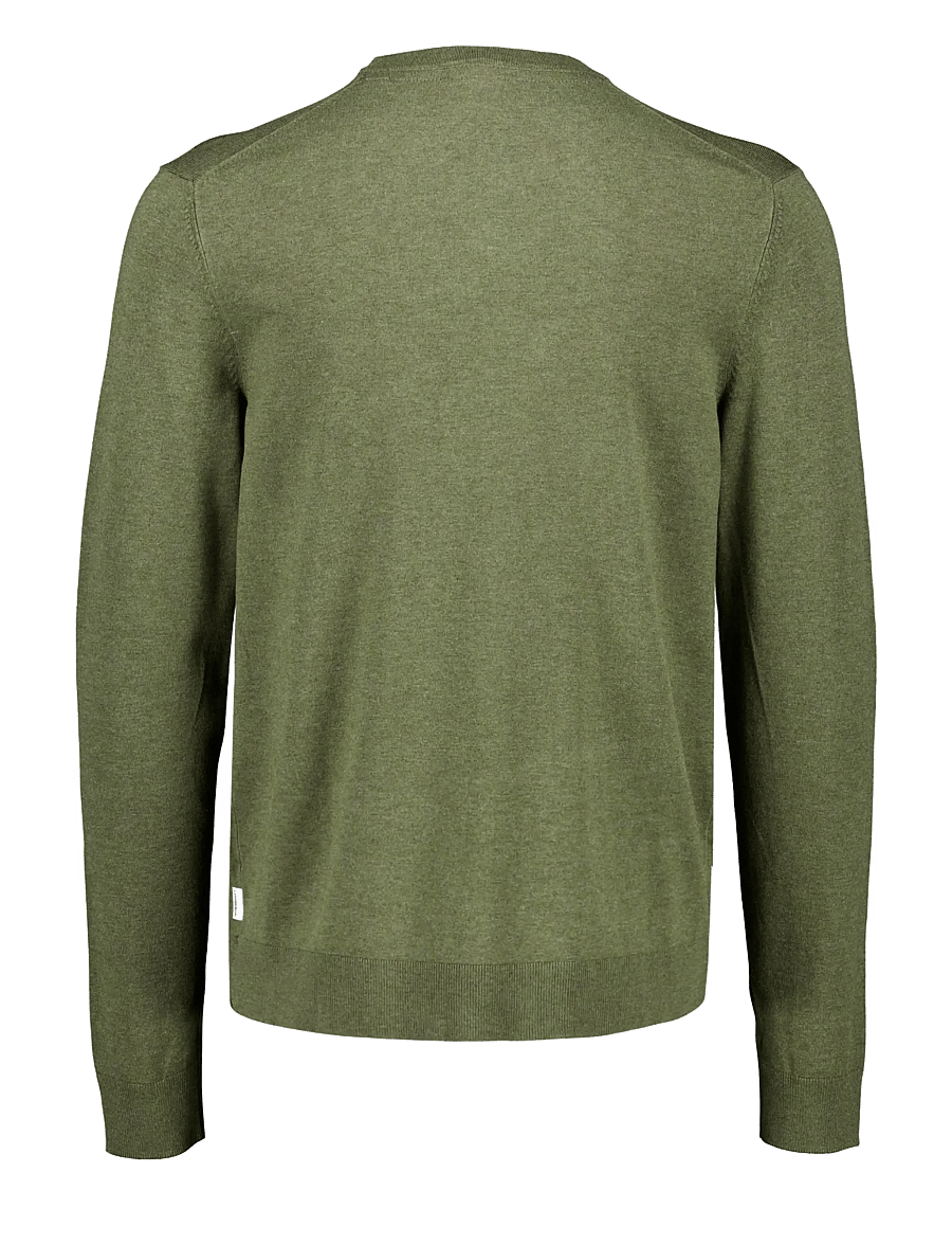 Lindbergh - Soft viscose blend o-neck knit - round necks - army mel - 1