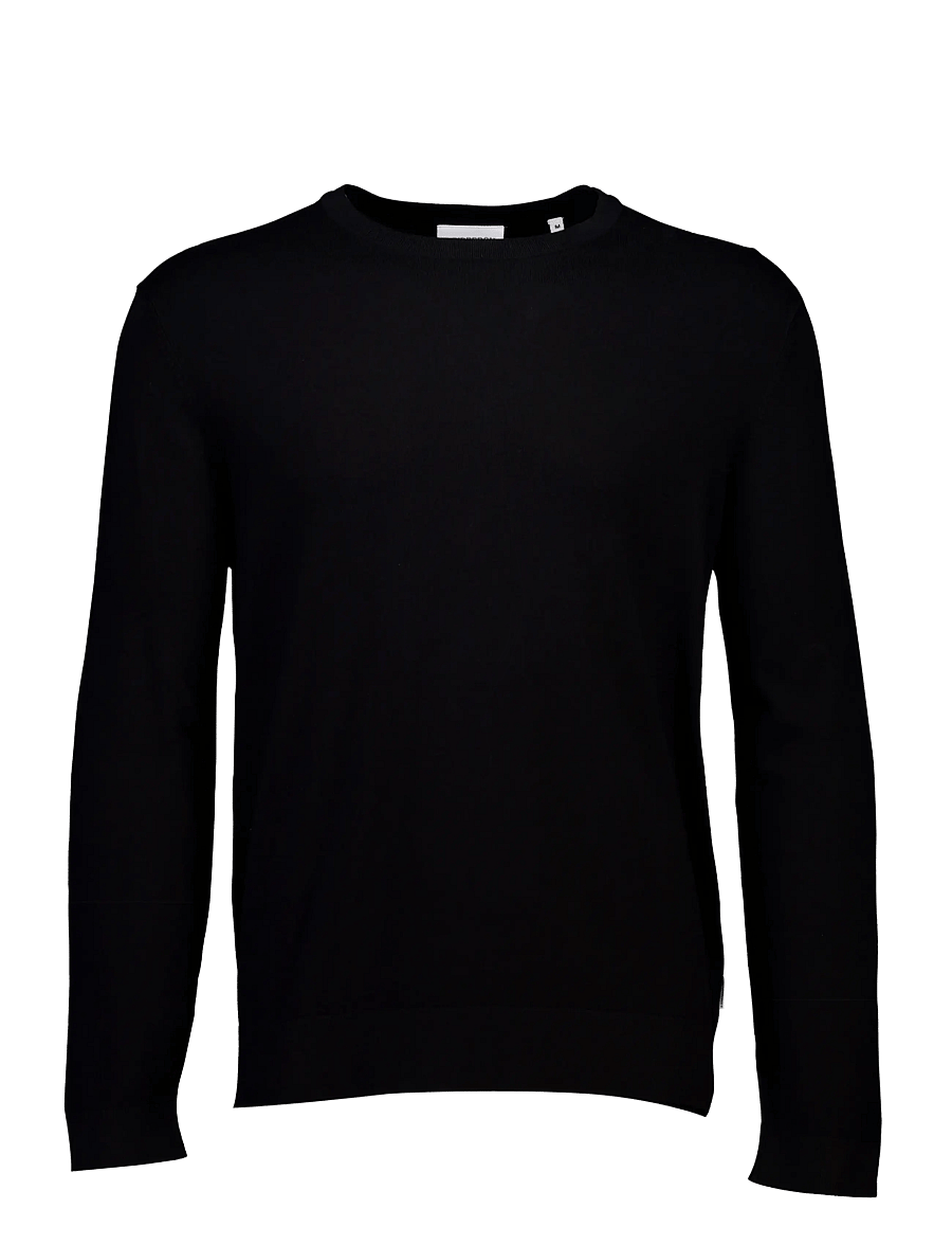 Lindbergh - Soft viscose blend o-neck knit - rund hals - black - 1