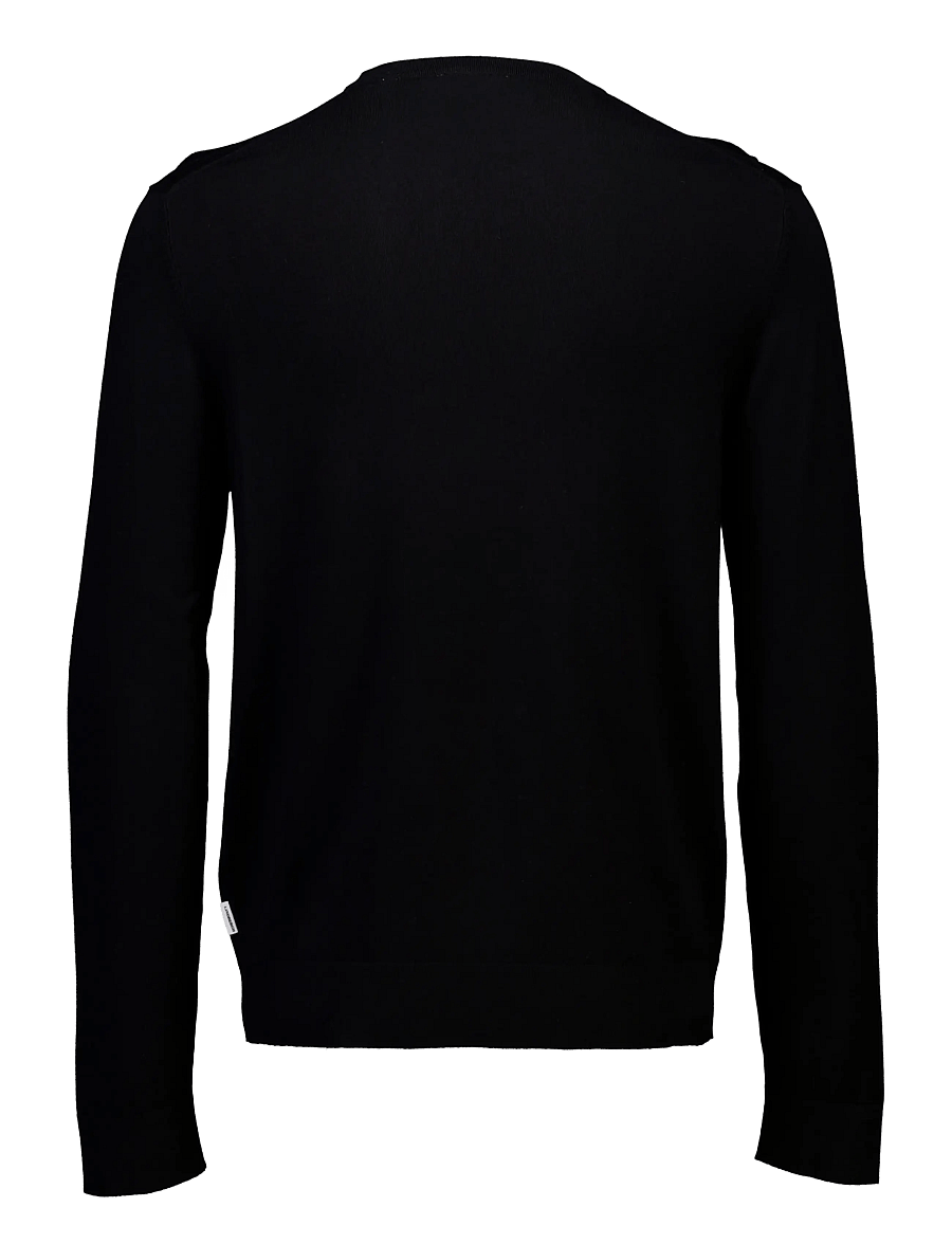 Lindbergh - Soft viscose blend o-neck knit - rund hals - black - 2