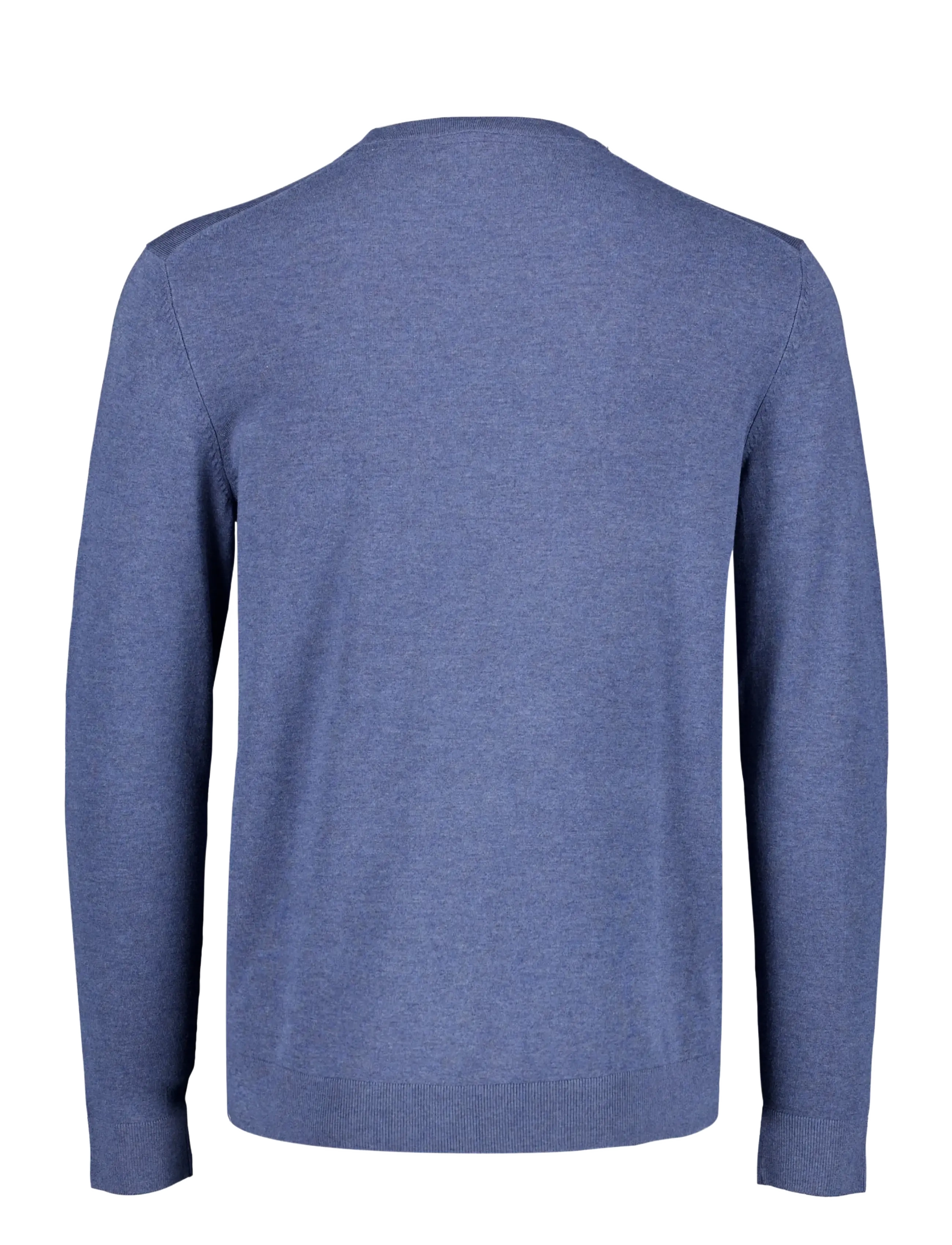 Lindbergh - Soft viscose blend o-neck knit - round necks - blue mel - 1