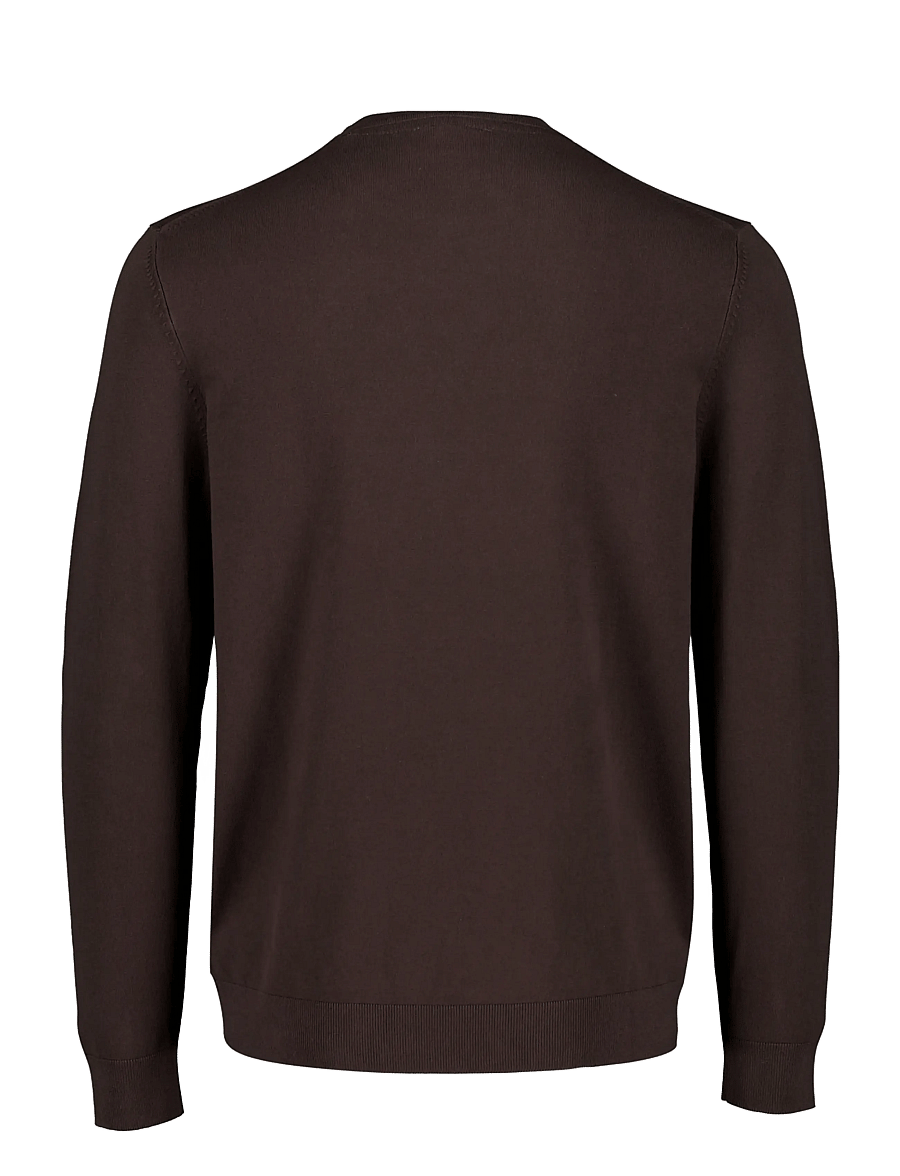 Lindbergh - Soft viscose blend o-neck knit - rund hals - dk brown - 1