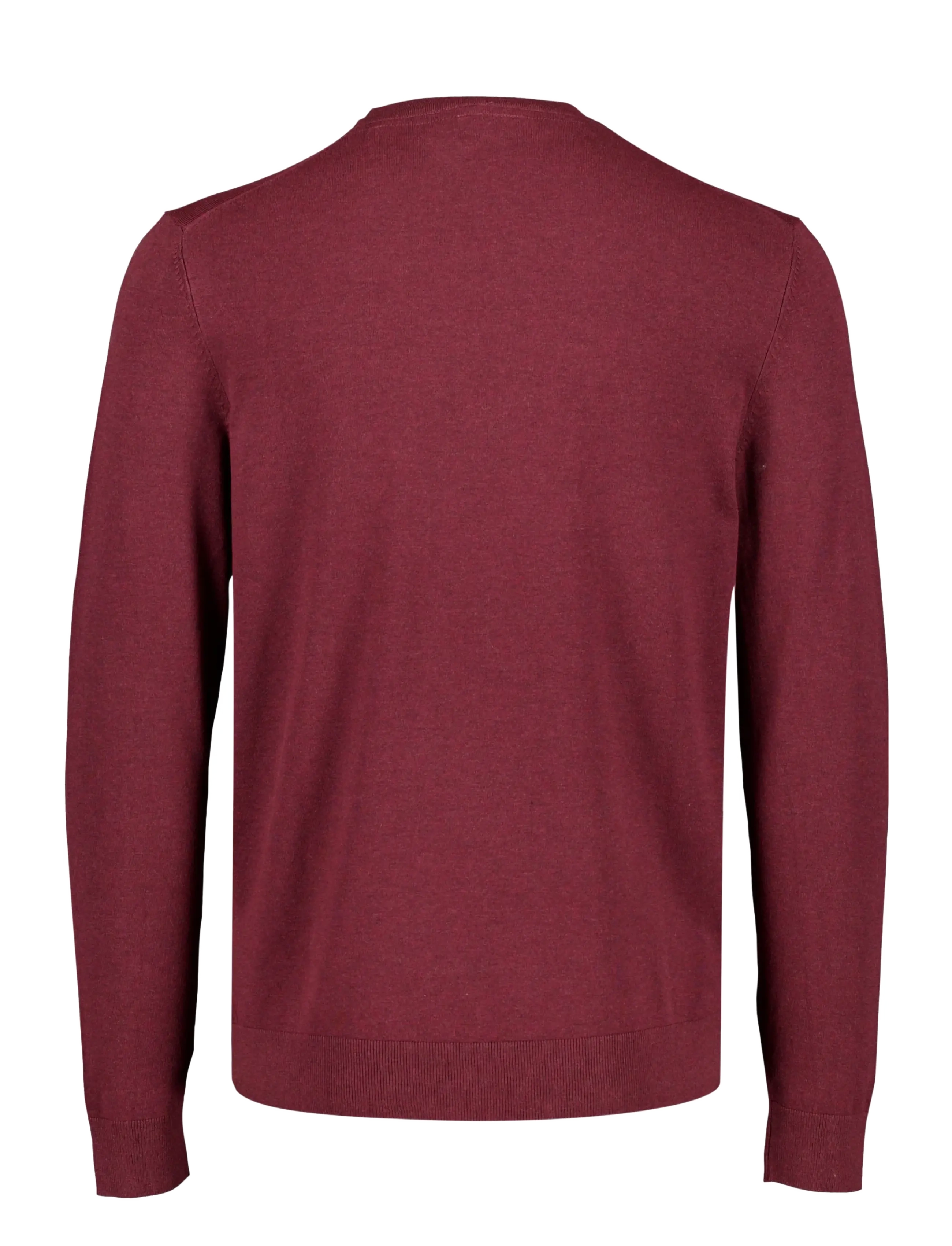 Lindbergh - Soft viscose blend o-neck knit - round necks - dk cherry mel - 1