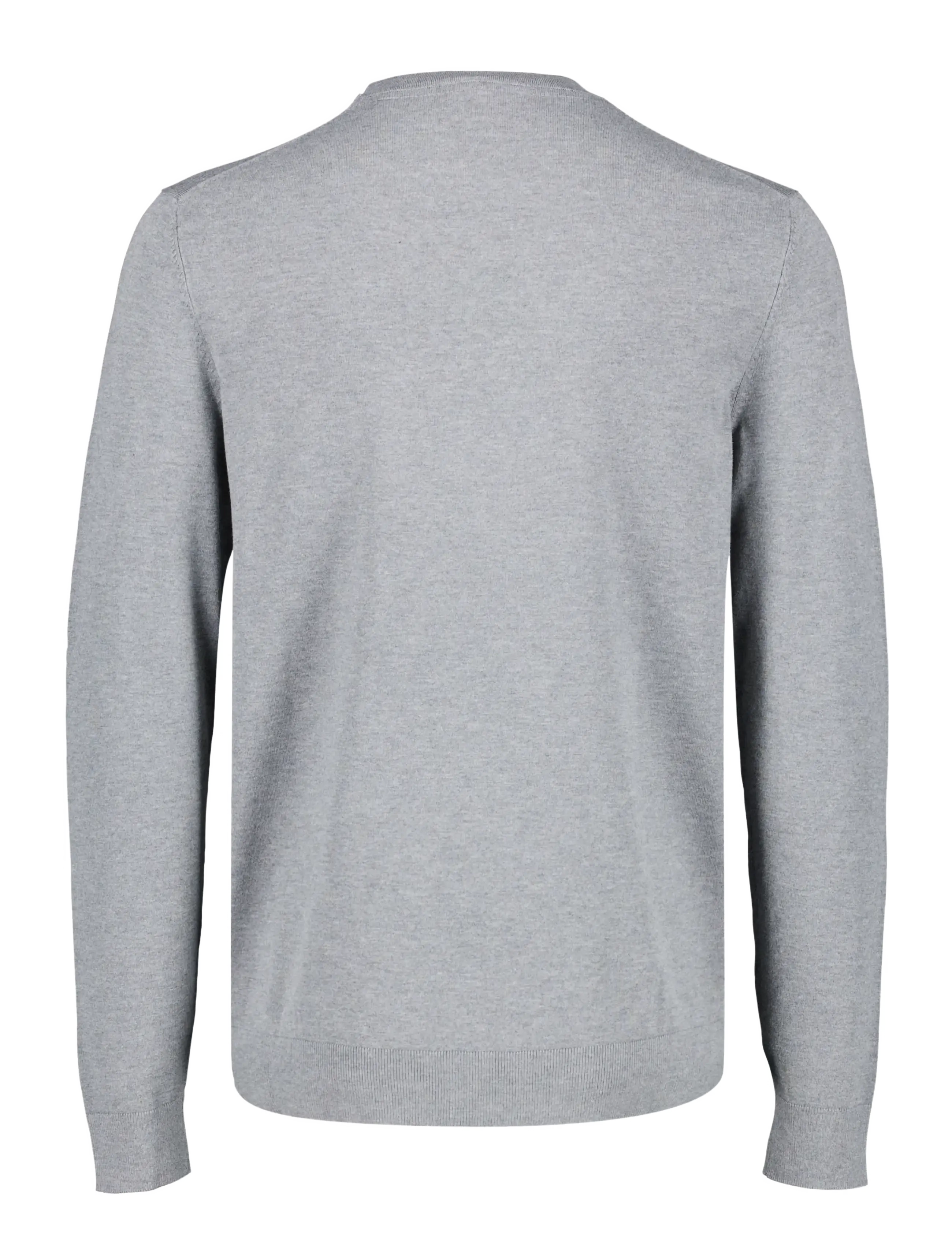 Lindbergh - Soft viscose blend o-neck knit - round necks - grey mel - 1