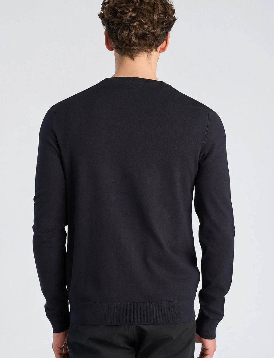 Lindbergh - Soft viscose blend o-neck knit - round necks - navy blue - 4