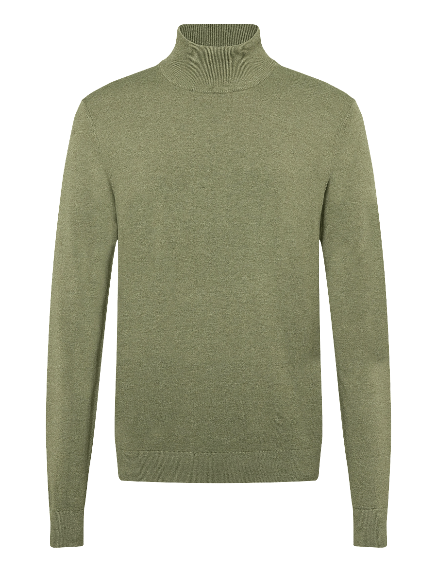 Lindbergh - Soft viscose blend roll-neck sweate - rollkragenpullover - army mel - 0
