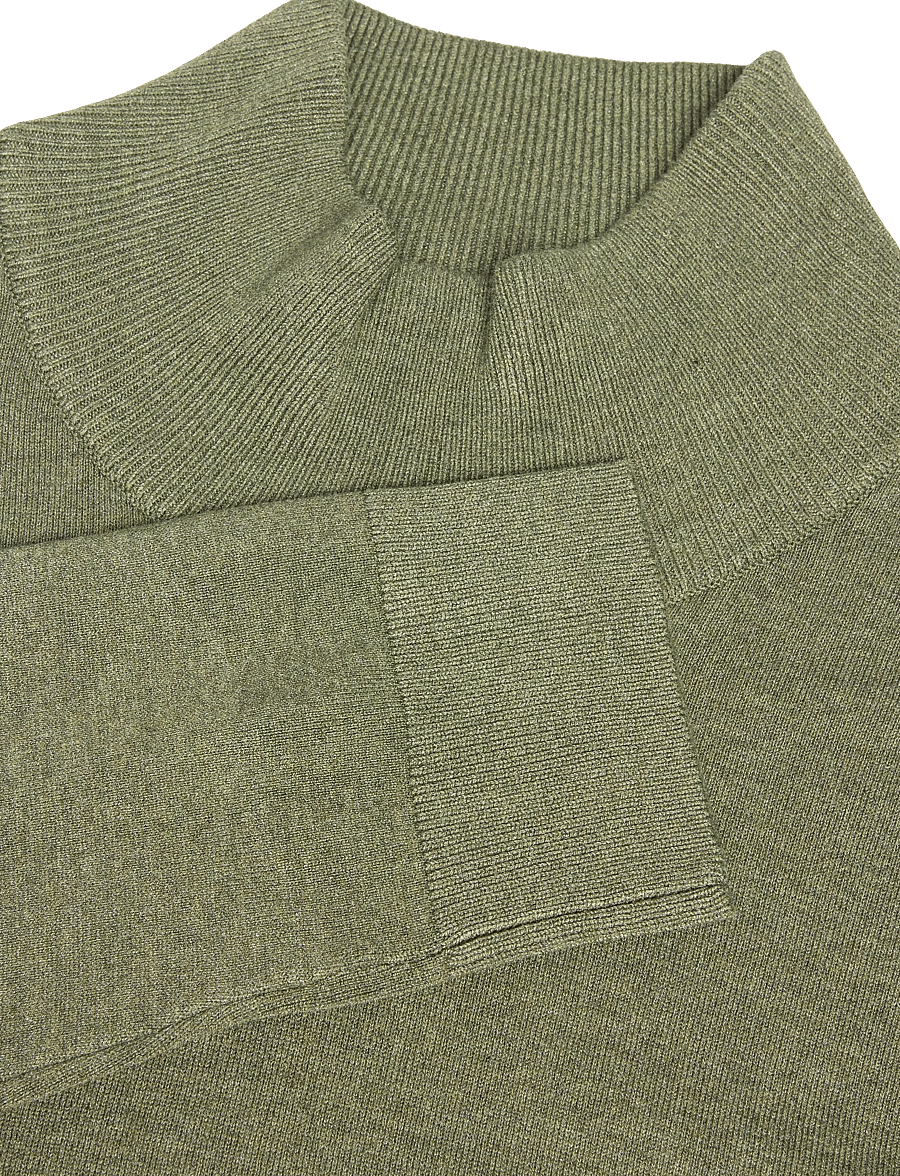 Lindbergh - Soft viscose blend roll-neck sweate - rollkragenpullover - army mel - 2