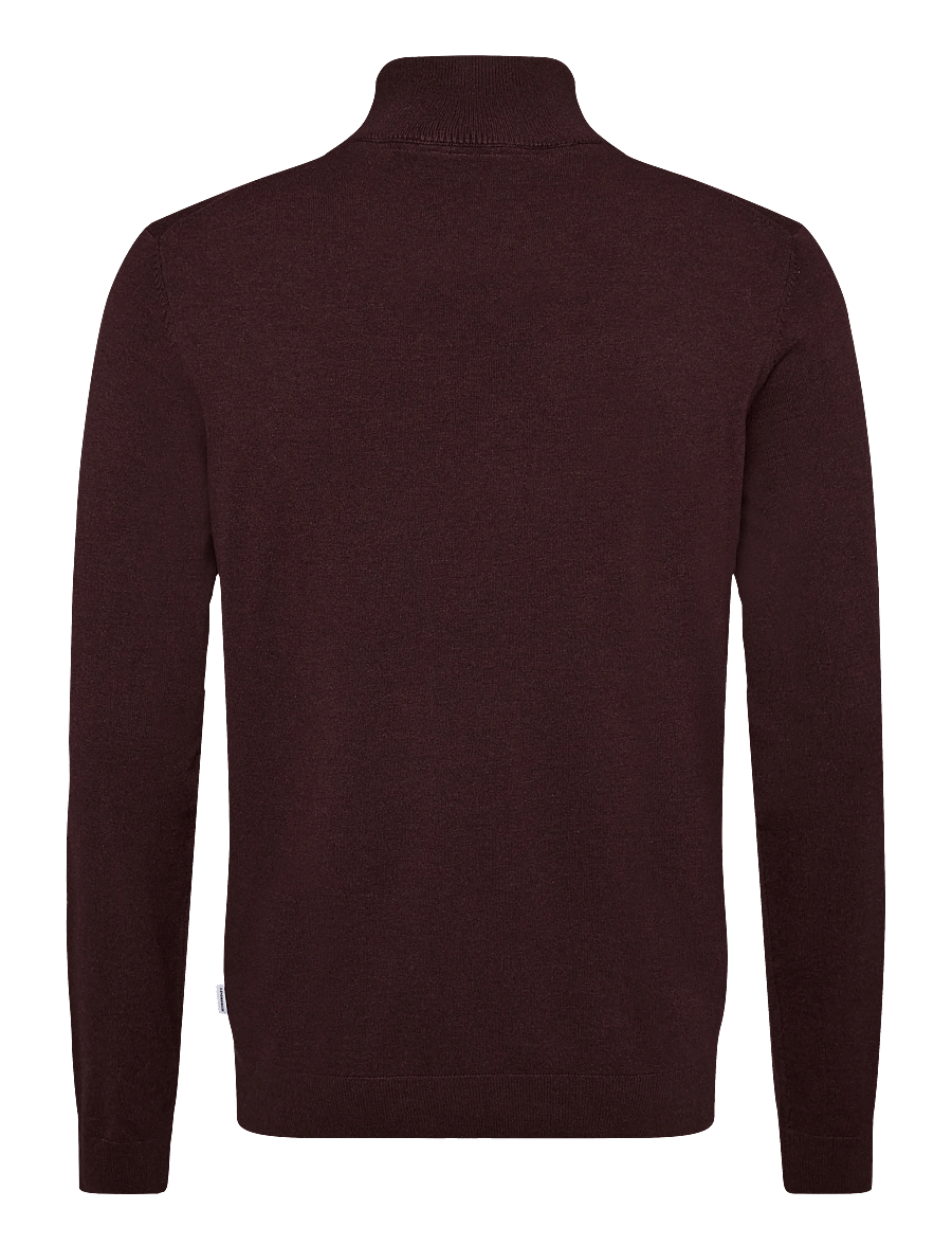 Lindbergh - Soft viscose blend roll-neck sweate - rollkragenpullover - dk cherry mel - 1