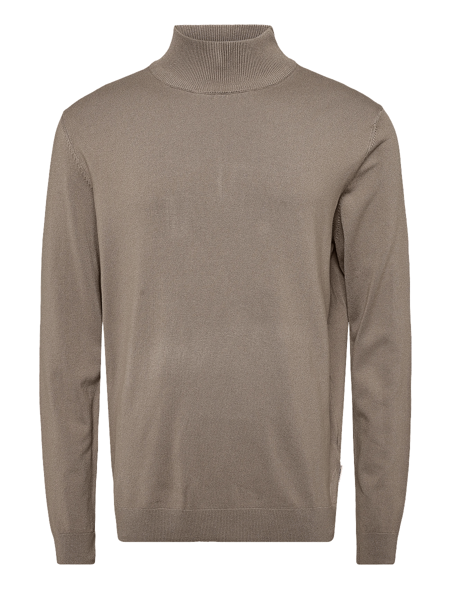 Lindbergh - Soft viscose blend roll-neck sweate - rollkragenpullover - stone - 0