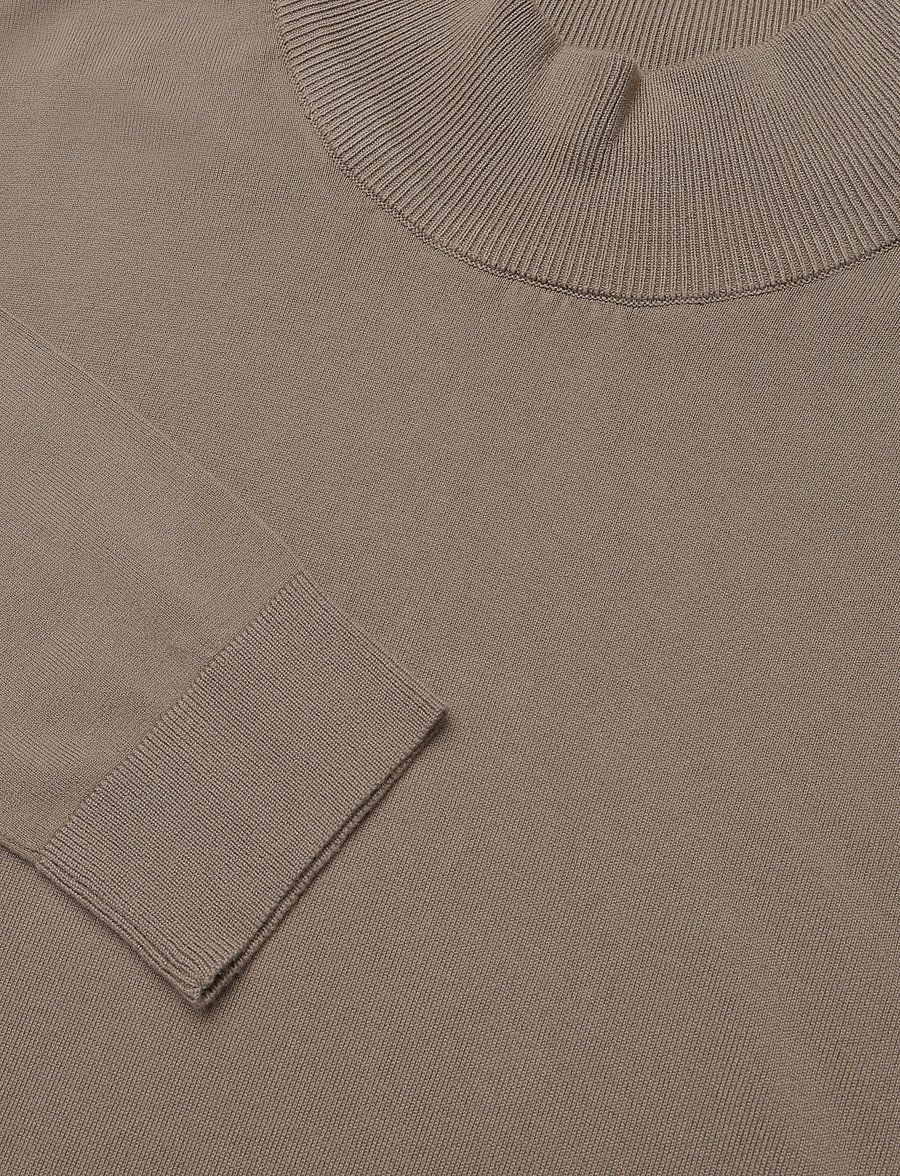 Lindbergh - Soft viscose blend roll-neck sweate - rollkragenpullover - stone - 2