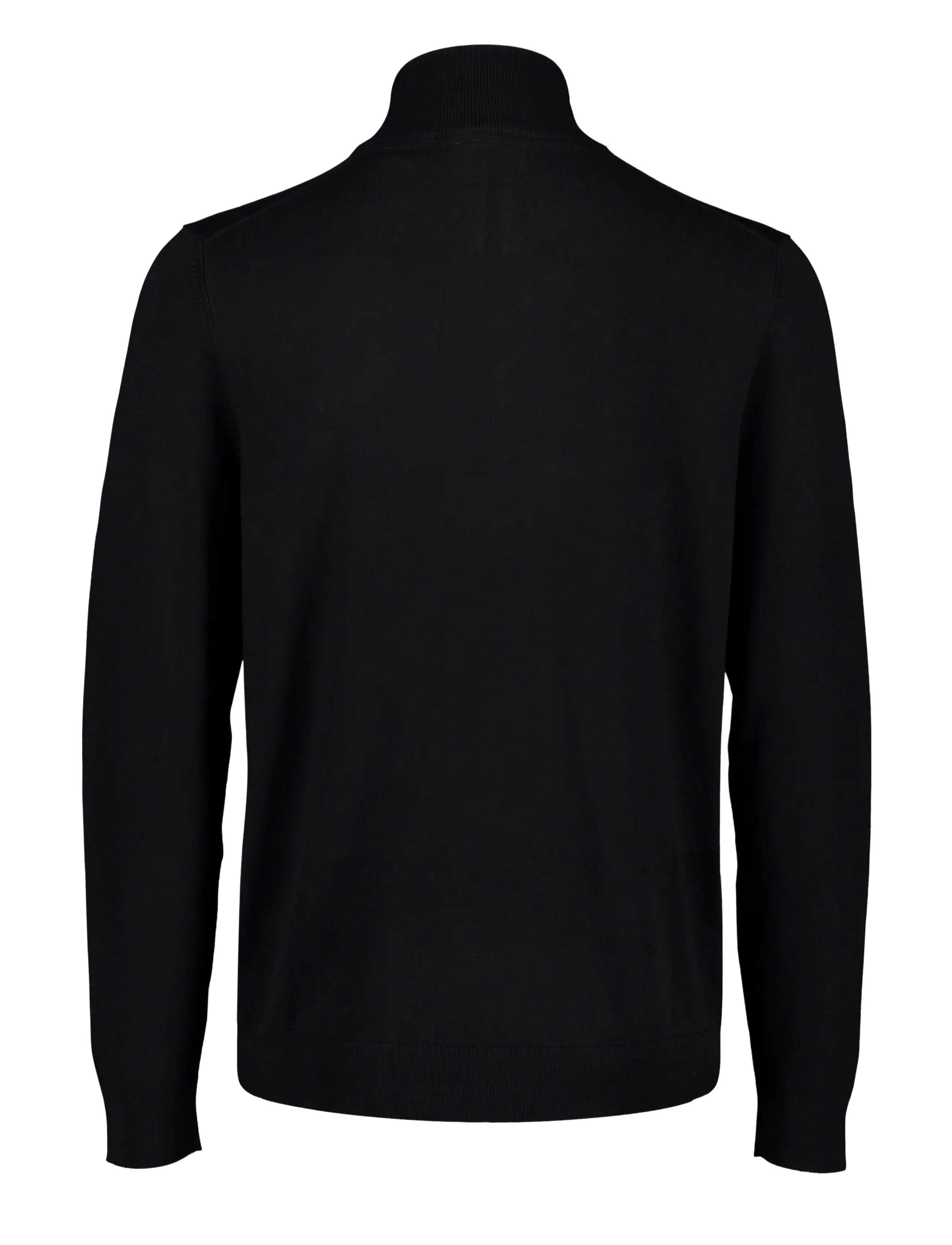 Lindbergh - Soft viscose blend half zip sweater - half zip jumpers - black - 1