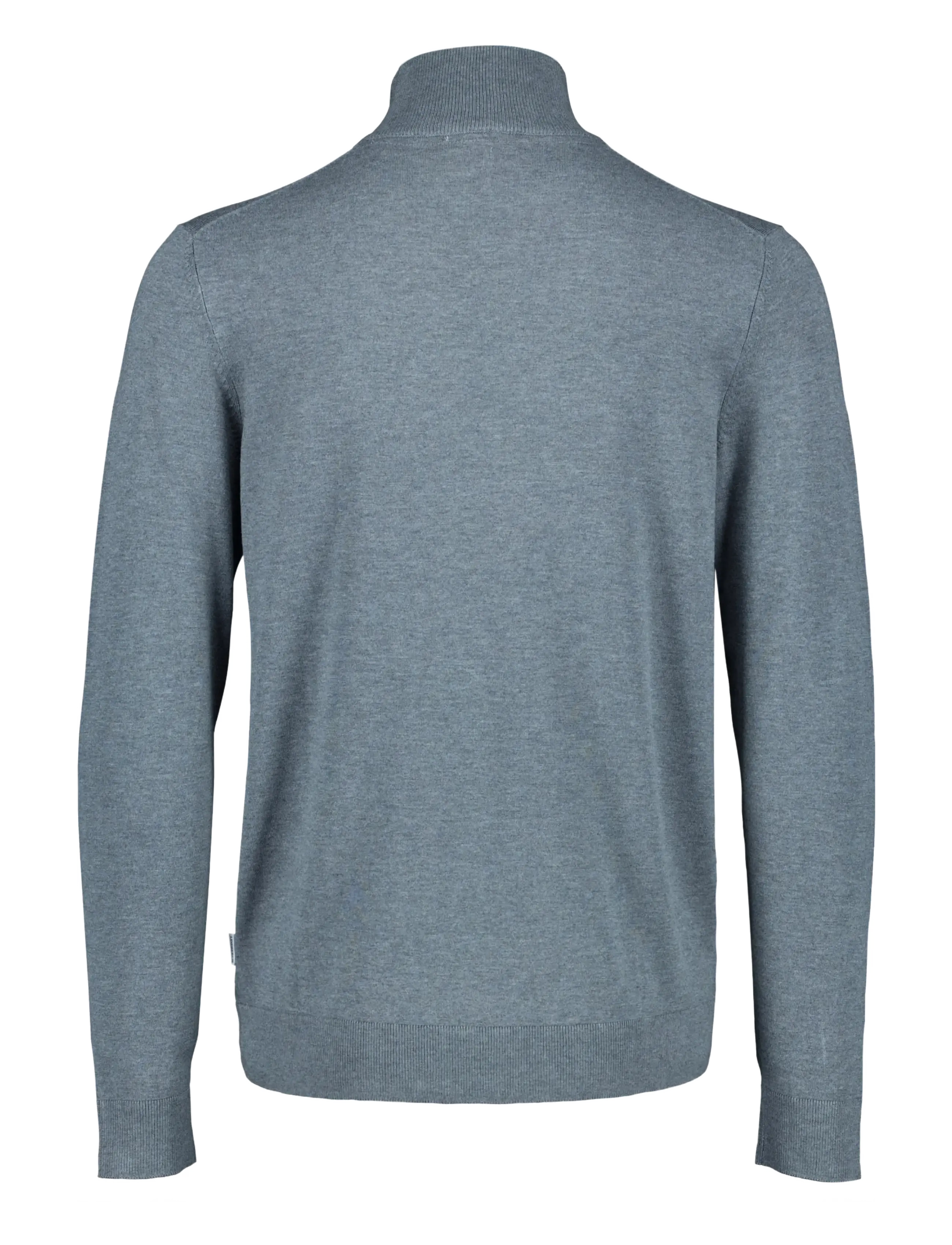 Lindbergh - Soft viscose blend half zip sweater - half zip jumpers - grey mel - 1