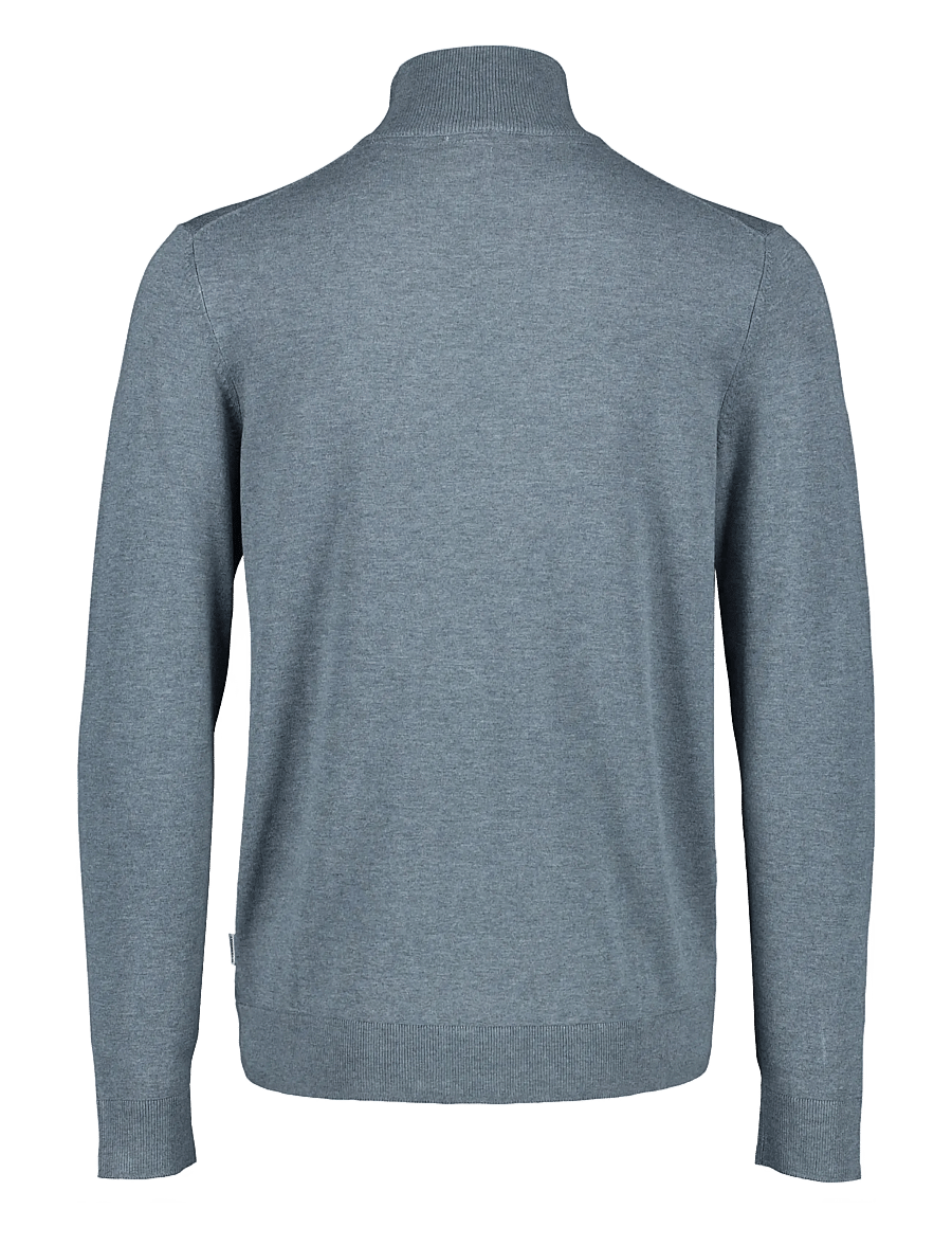 Lindbergh - Soft viscose blend half zip sweater - half zip jumpers - grey mel - 1