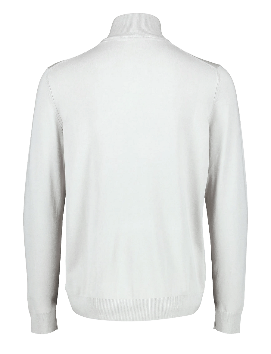 Lindbergh - Soft viscose blend half zip sweater - half zip jumpers - lt stone - 1