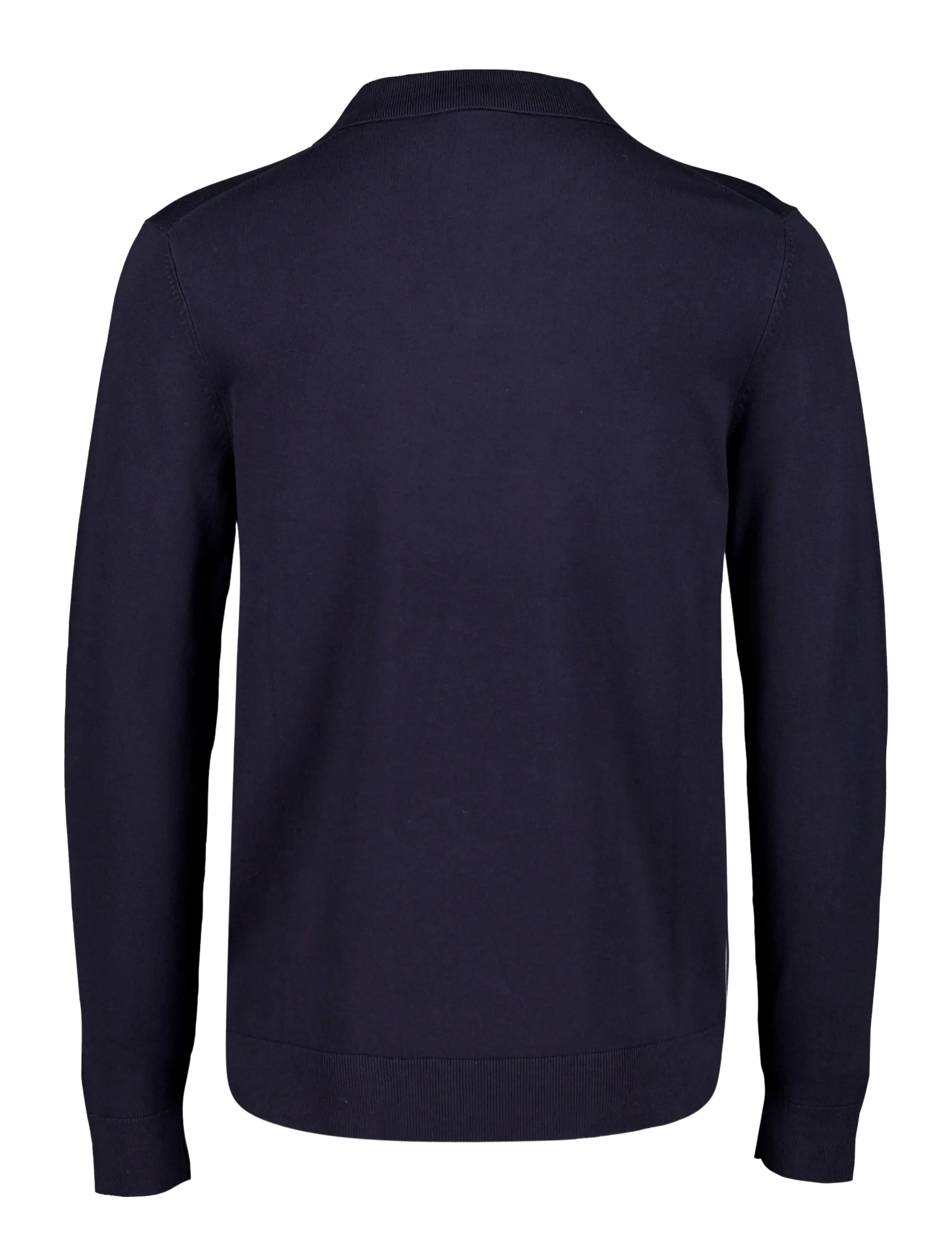 Lindbergh - Soft viscose blend v-neck polo - navy blue - 1