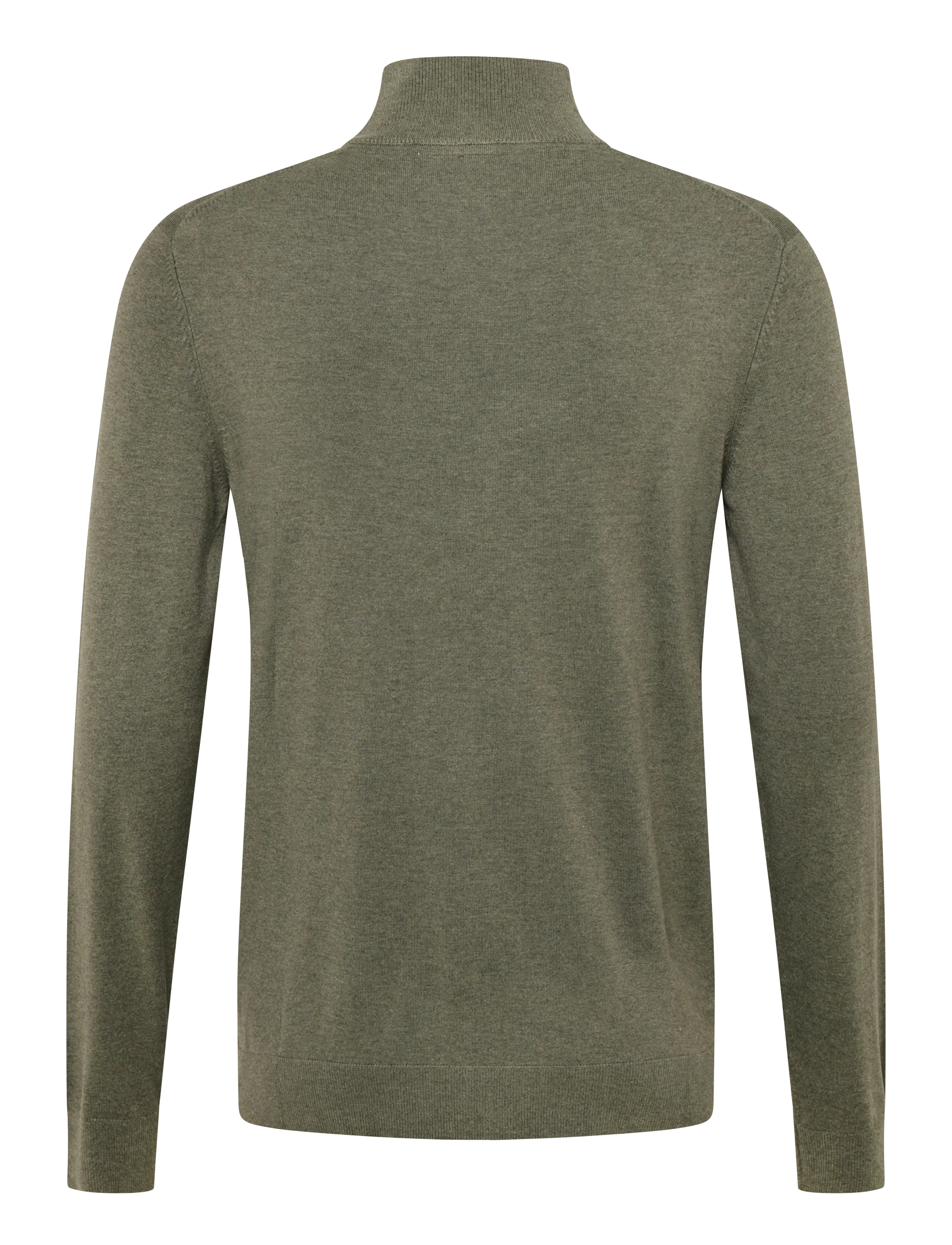 Lindbergh - Soft viscose blend zip through card - pullover mit durchgehendem reißverschluss - army mel - 1