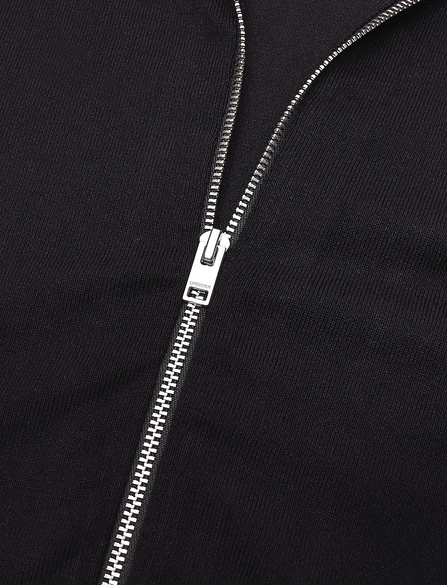 Lindbergh - Soft viscose blend zip through card - lukuga džemprid - black - 3