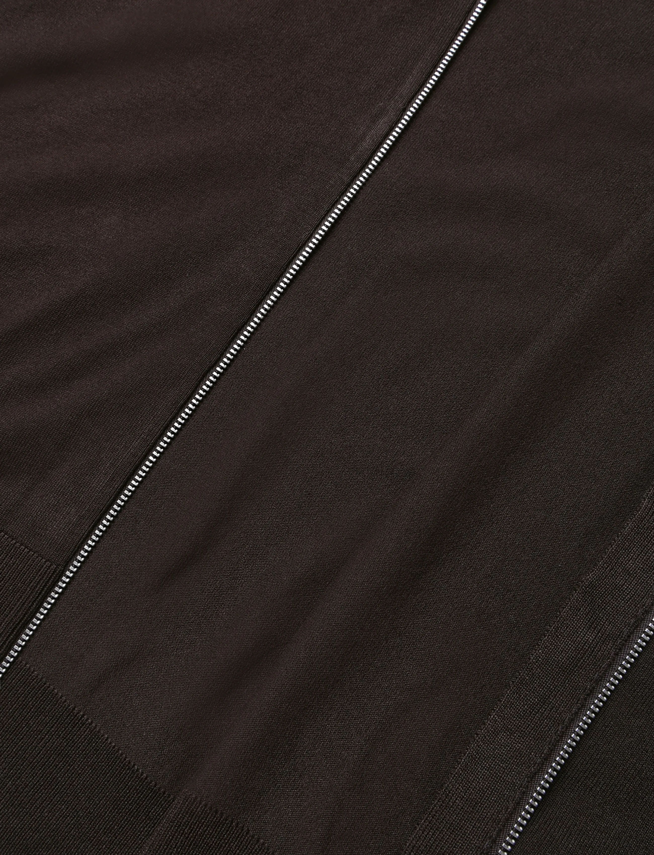 Lindbergh - Soft viscose blend zip through card - pullover mit durchgehendem reißverschluss - dk brown - 4